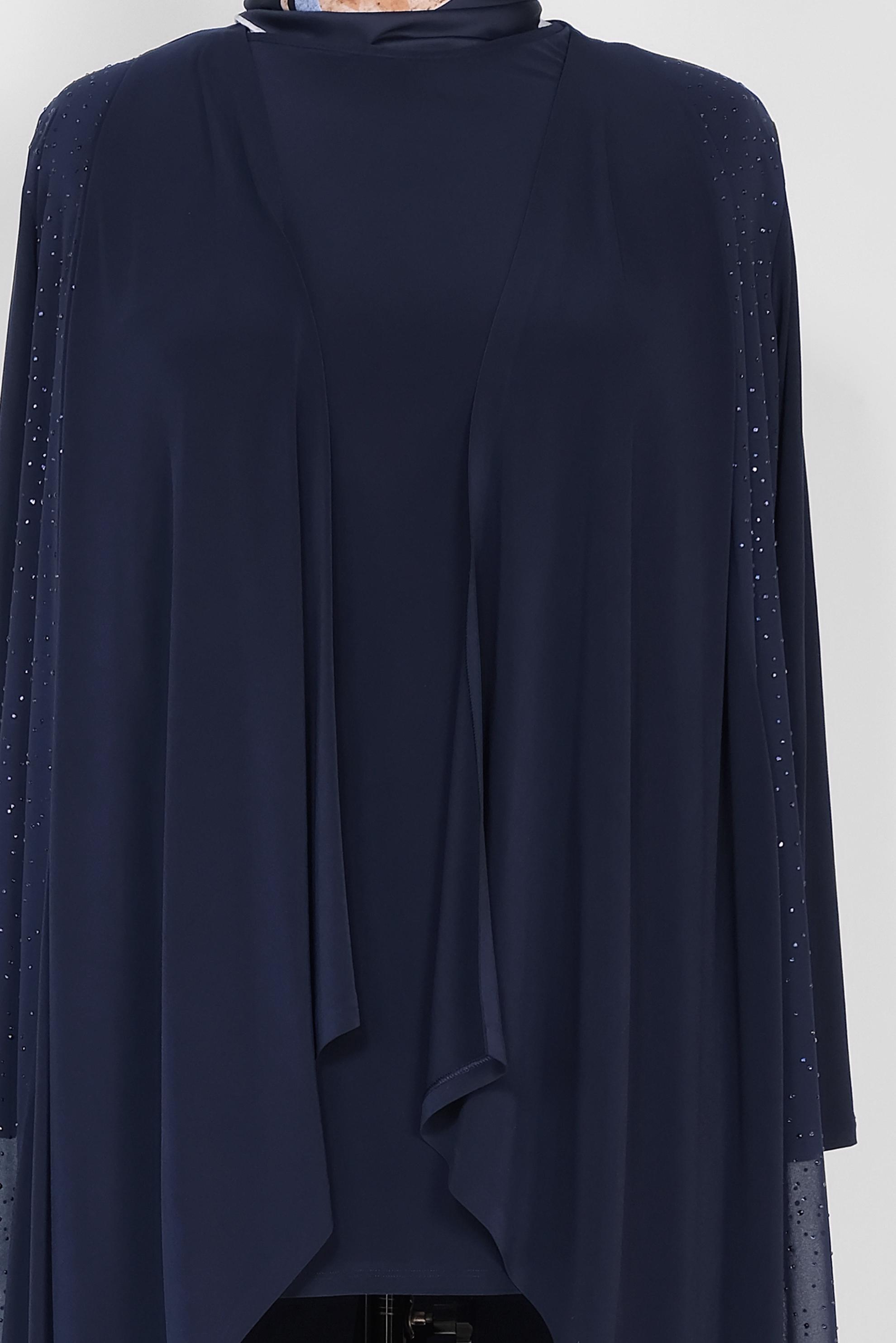 Tesettür giyim LACİVERT 2722 VİZONA 2&prime;Lİ TUNİK 44/50