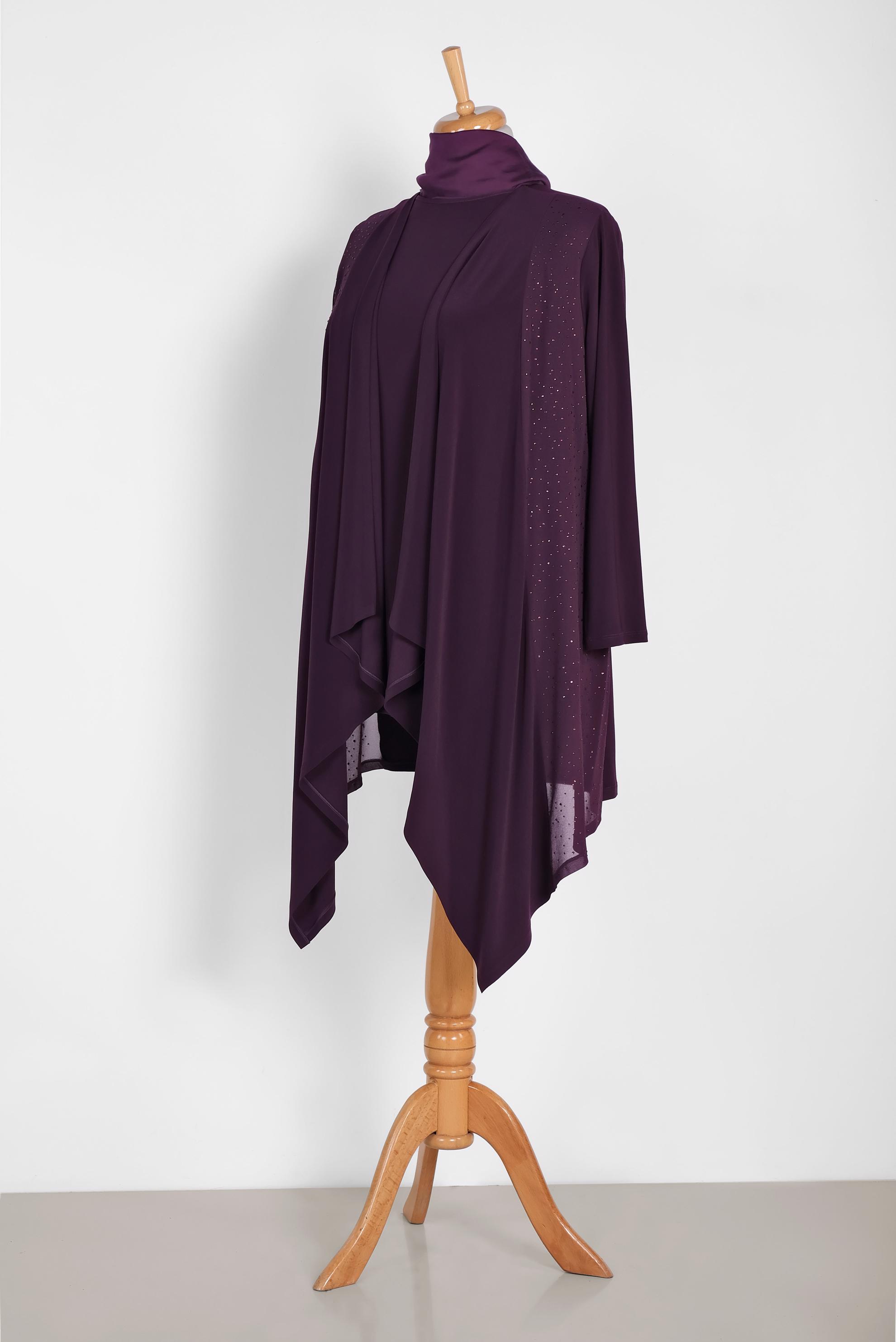 Tesettür giyim MÜRDÜM 2722 VİZONA 2&prime;Lİ TUNİK 44/50