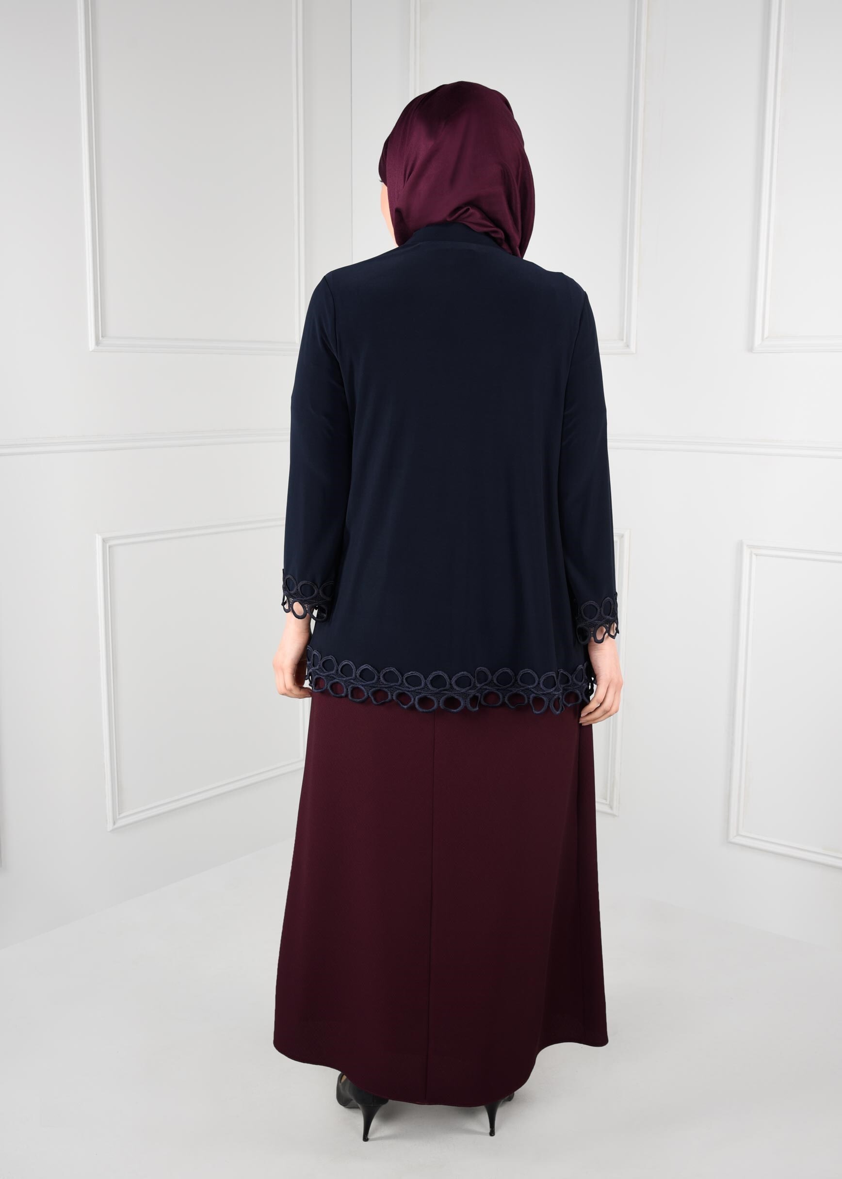 Tesettür giyim LACİVERT 2724 VİZONA 2&prime;Lİ TUNİK 46/52