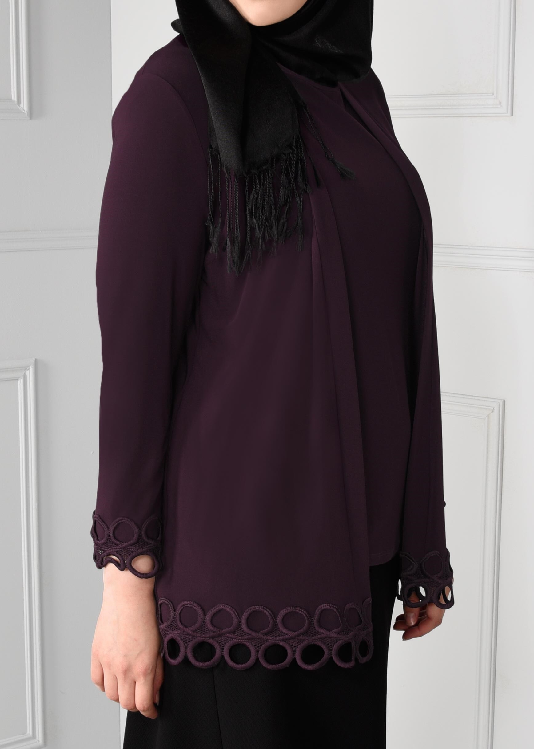 Tesettür giyim MÜRDÜM 2724 VİZONA 2&prime;Lİ TUNİK 46/52