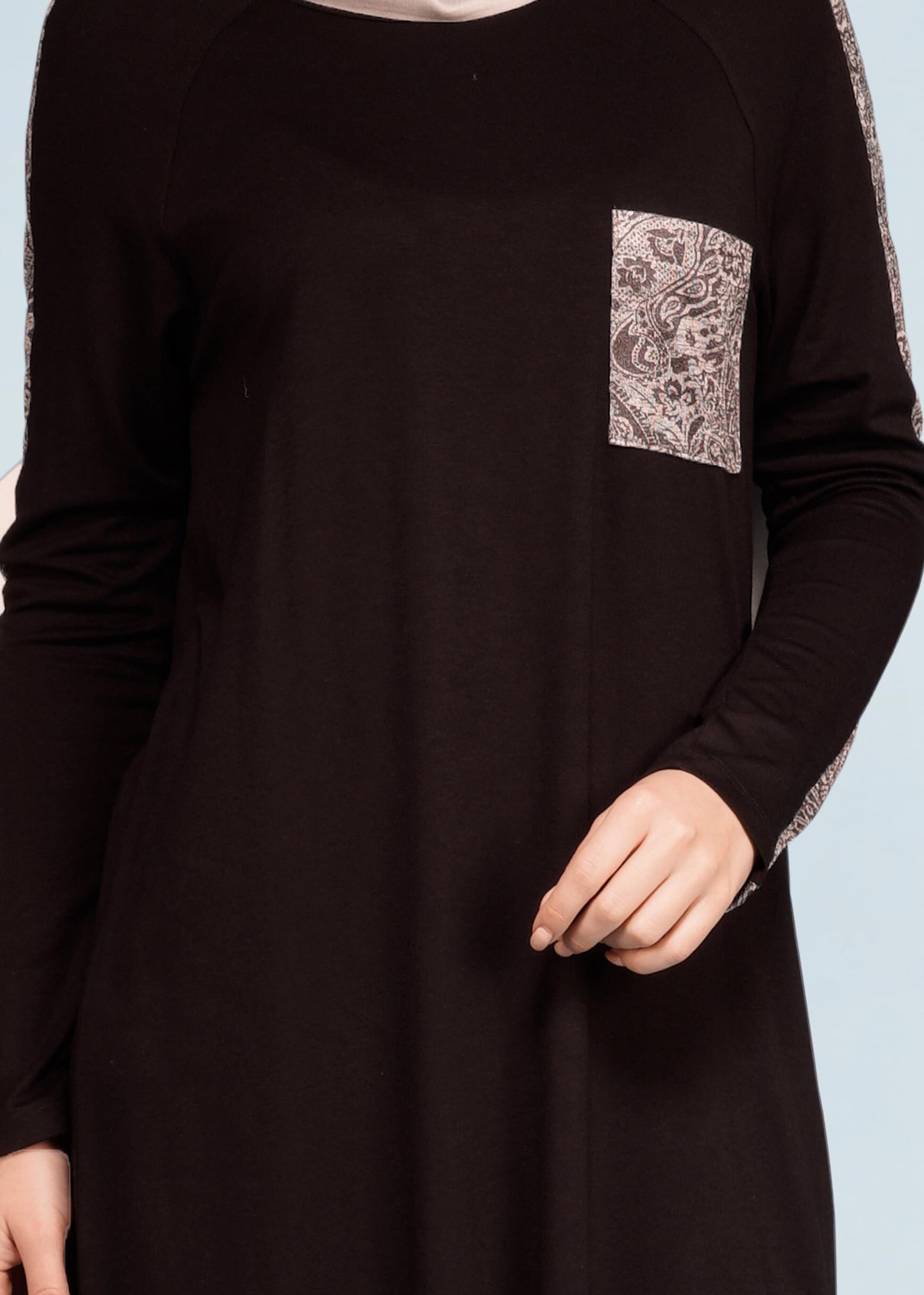 Tesettür giyim SİYAH 4073 NEW VİSCON LYCRA TUNİK 38/46