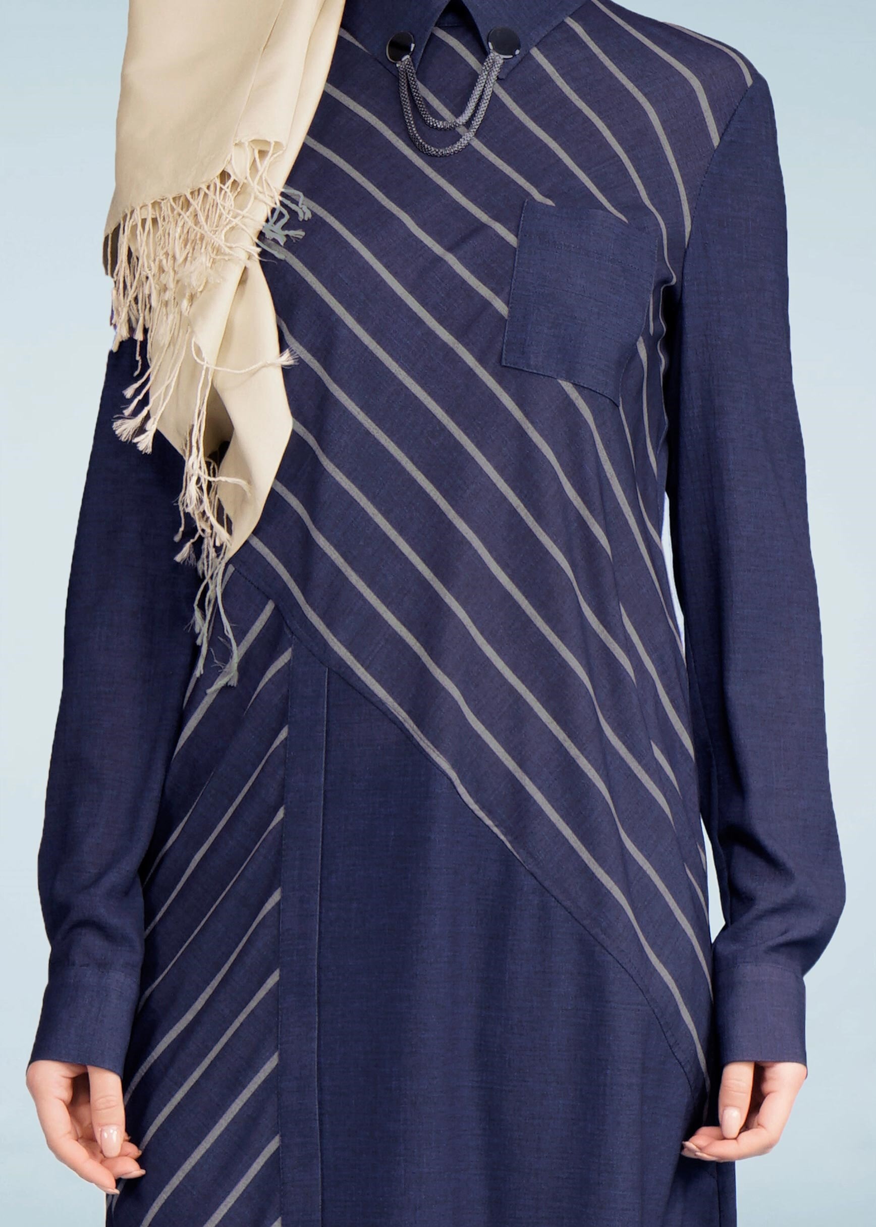 Tesettür giyim LACİVERT 4077 CAPRİ 11029 TUNİK 38/46 TEK40