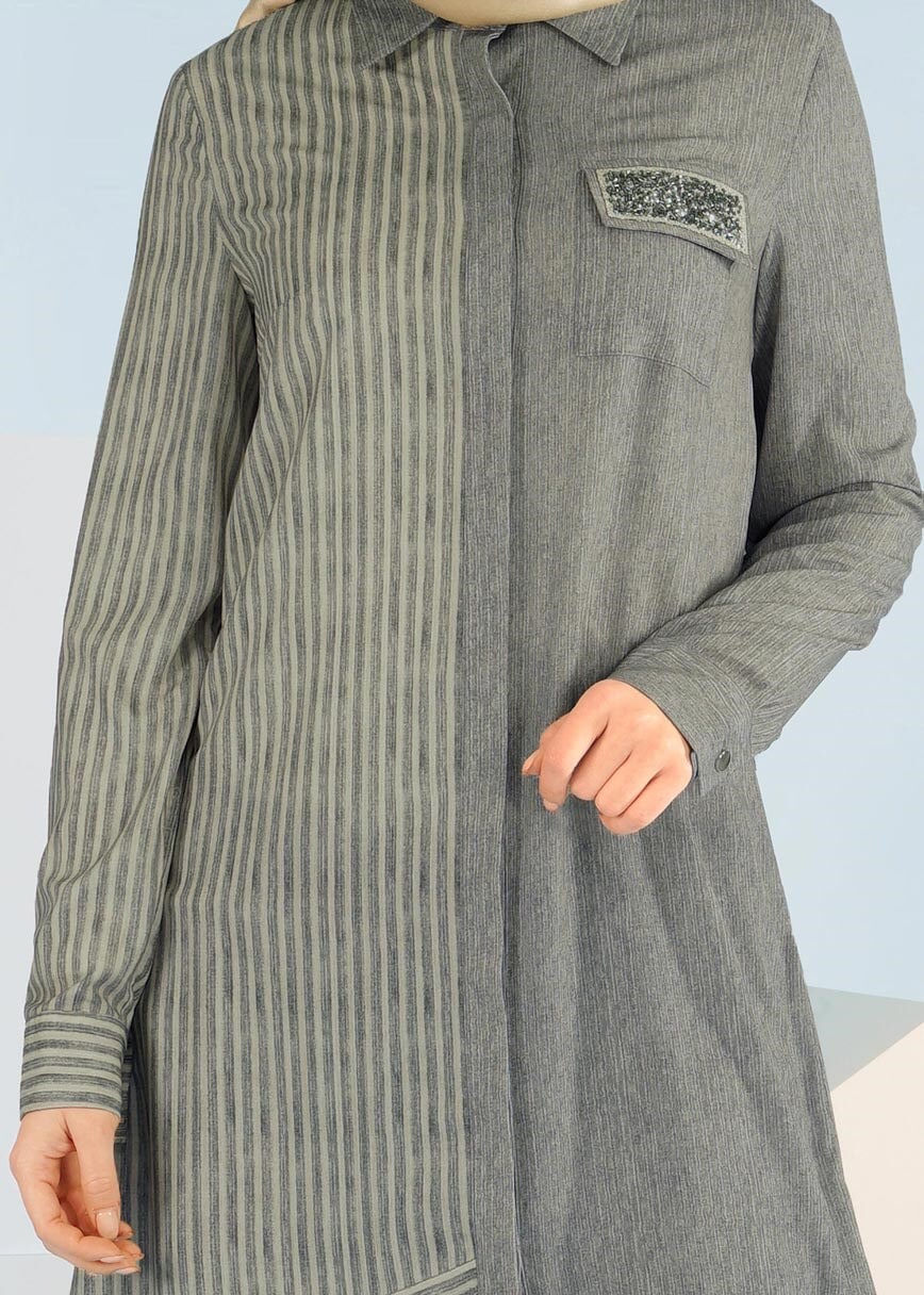 Tesettür giyim GRİ 4078 ROSA 9783 TUNİK 38/46