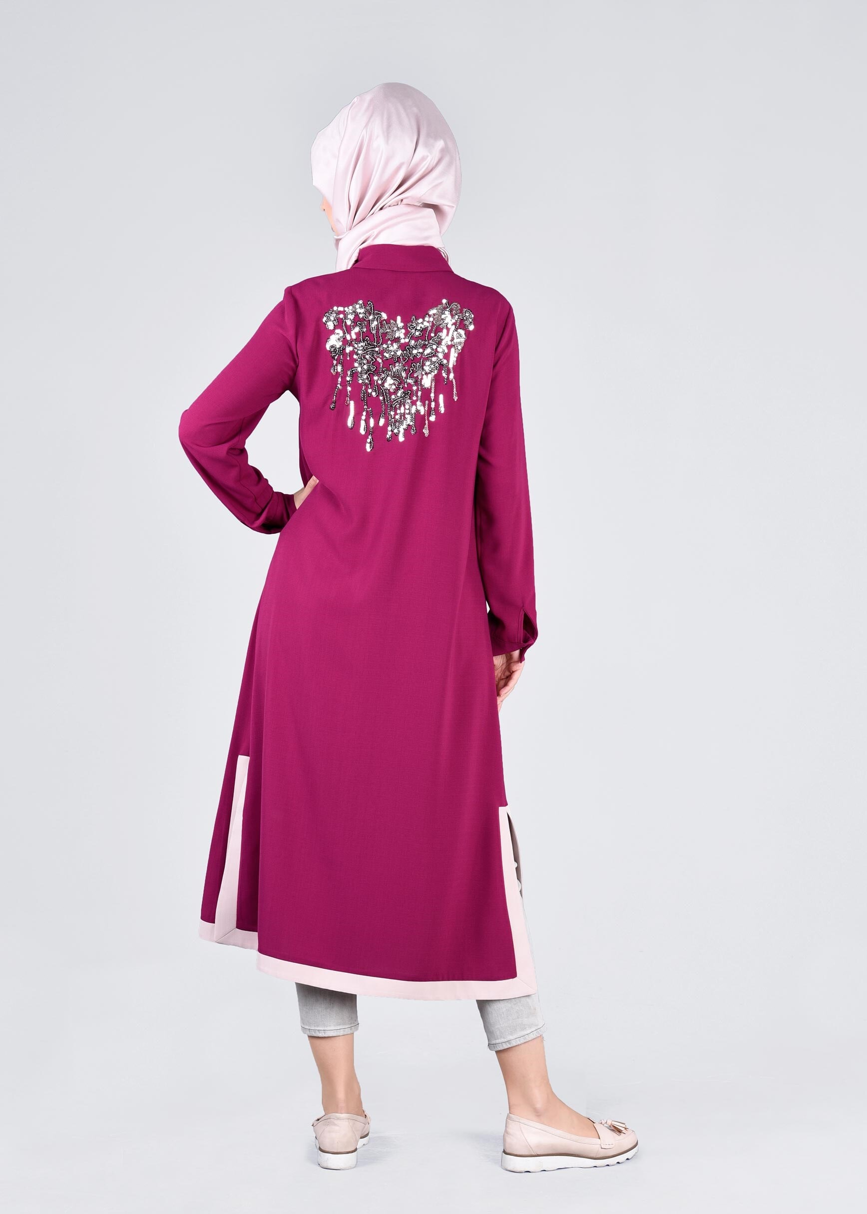 Tesettür giyim FUŞYA 4082 7785 TESETTÜR TUNİK 40/48 TEK38