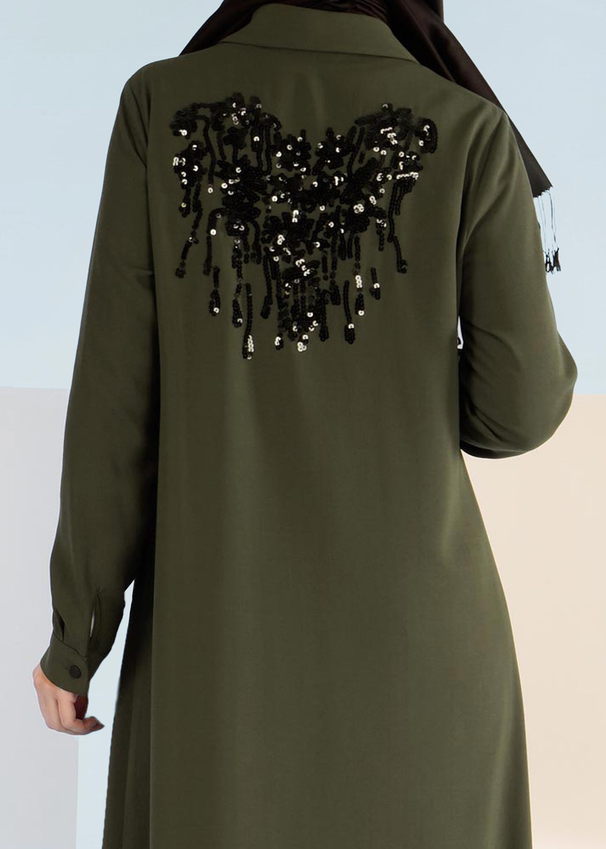 Tesettür giyim HAKİ 4082 7785 TESETTÜR TUNİK 40/48 TEK38