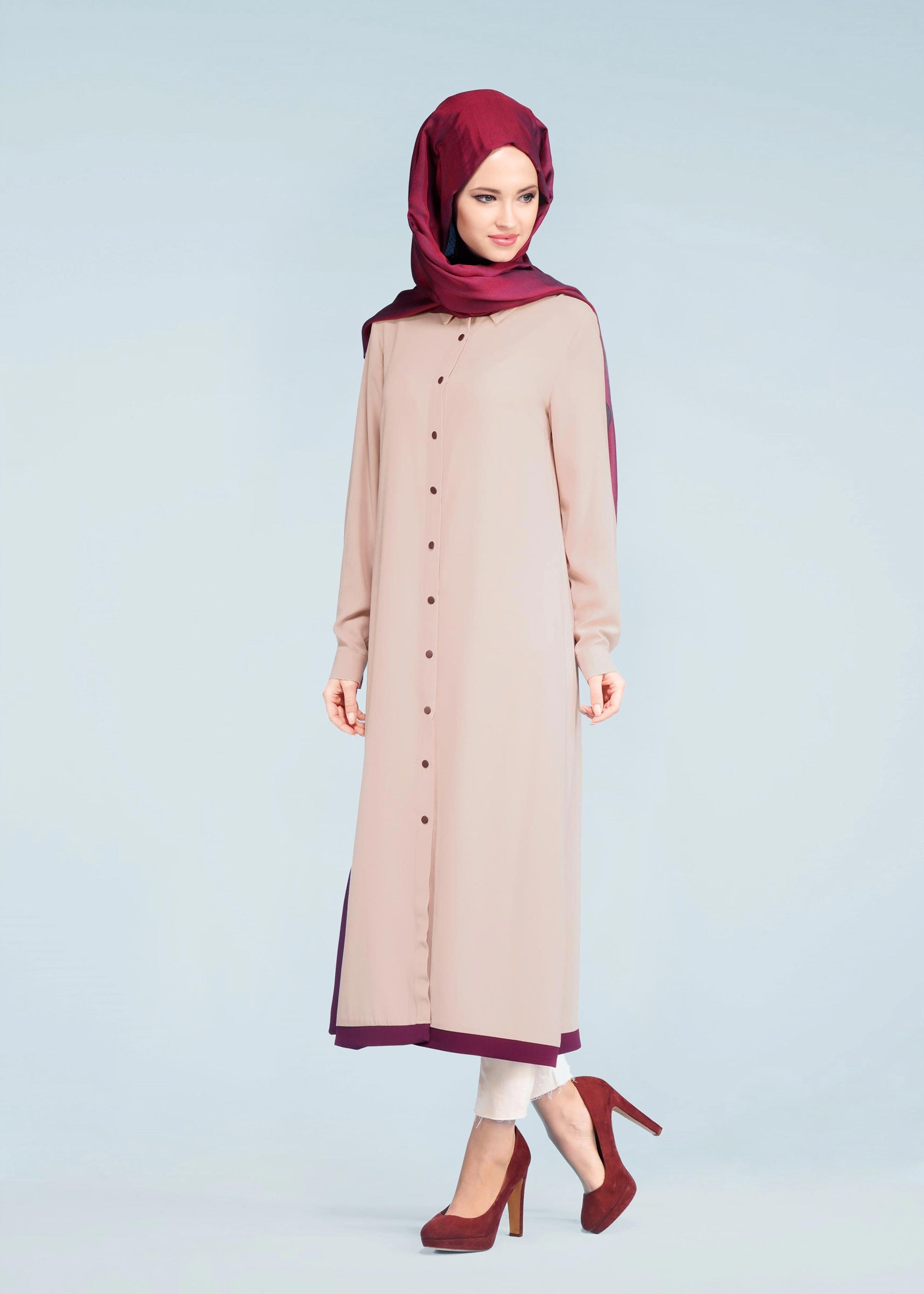 Tesettür giyim BEJ 4082 7785 TESETTÜR TUNİK 40/48 TEK38