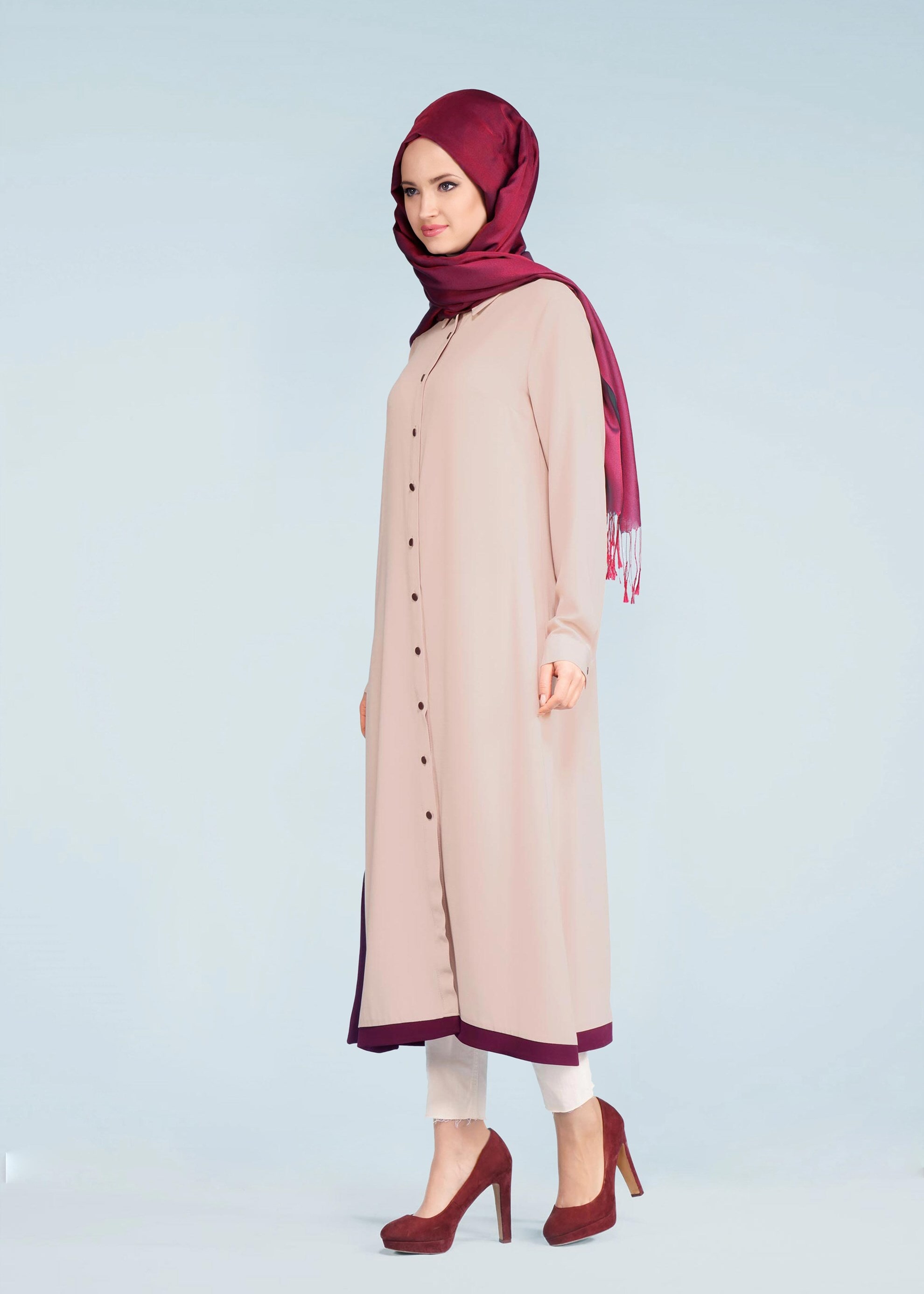 Tesettür giyim BEJ 4082 7785 TESETTÜR TUNİK 40/48 TEK38