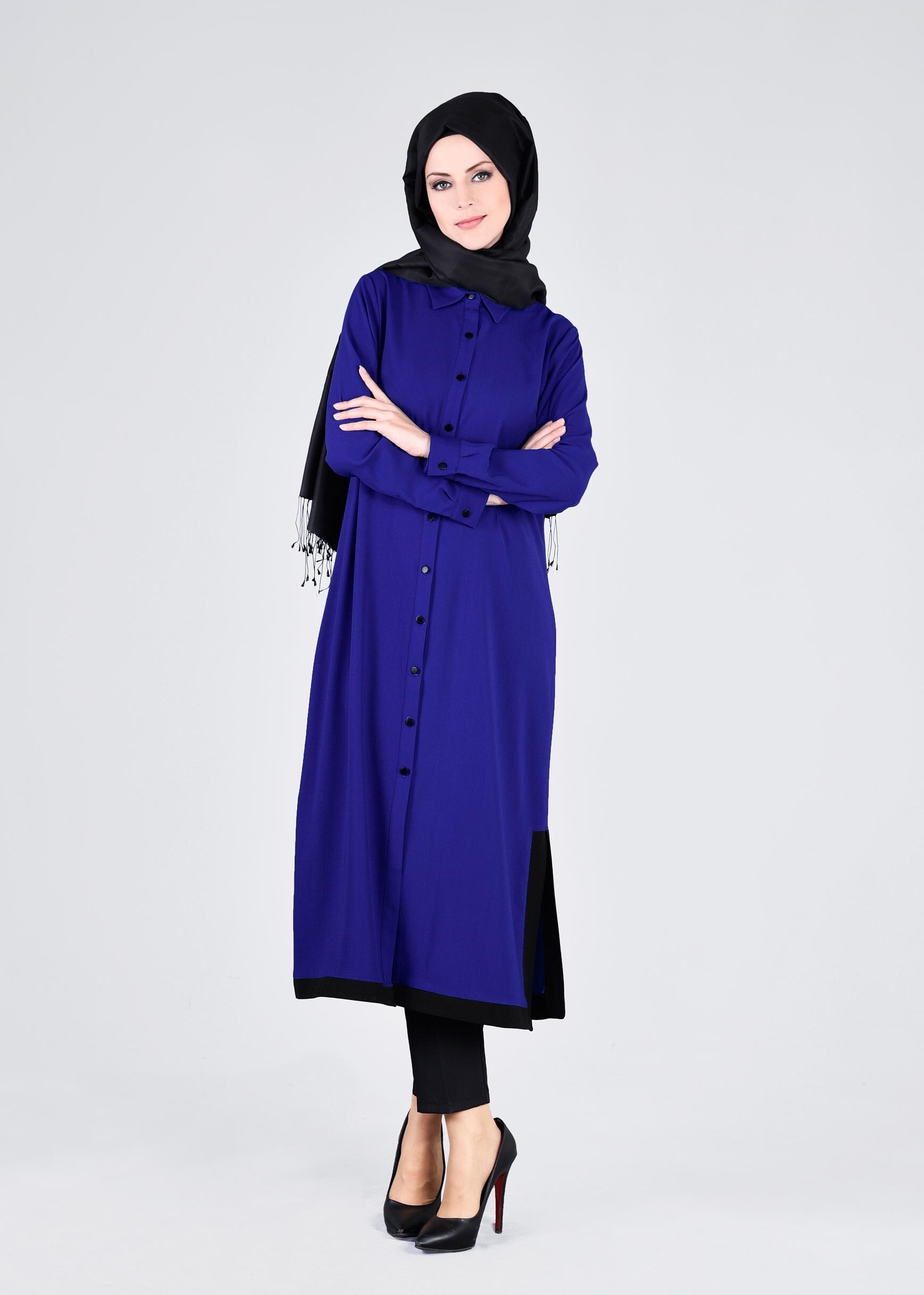 Tesettür giyim LACİVERT 4082 7785 TESETTÜR TUNİK 40/48 TEK38