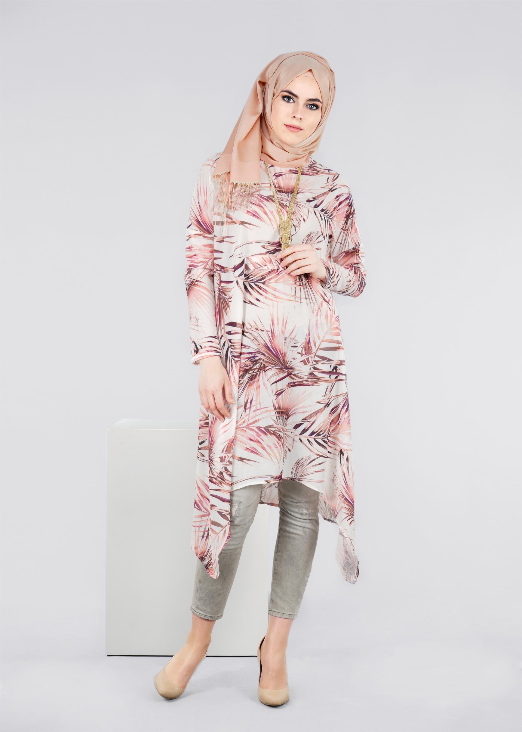 Tesettür giyim PUDRA 4083 KOBE 23162 TUNİK 38/44 TEK40