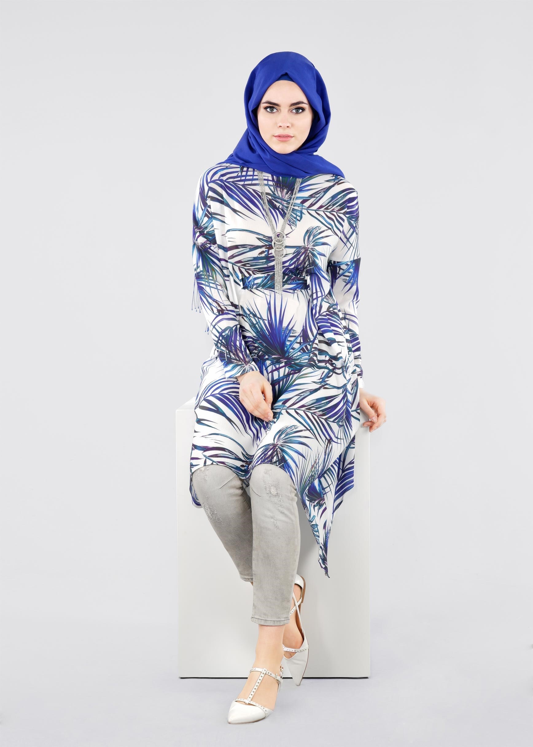 Tesettür giyim LACİVERT 4083 KOBE 23162 TUNİK 38/44 TEK40