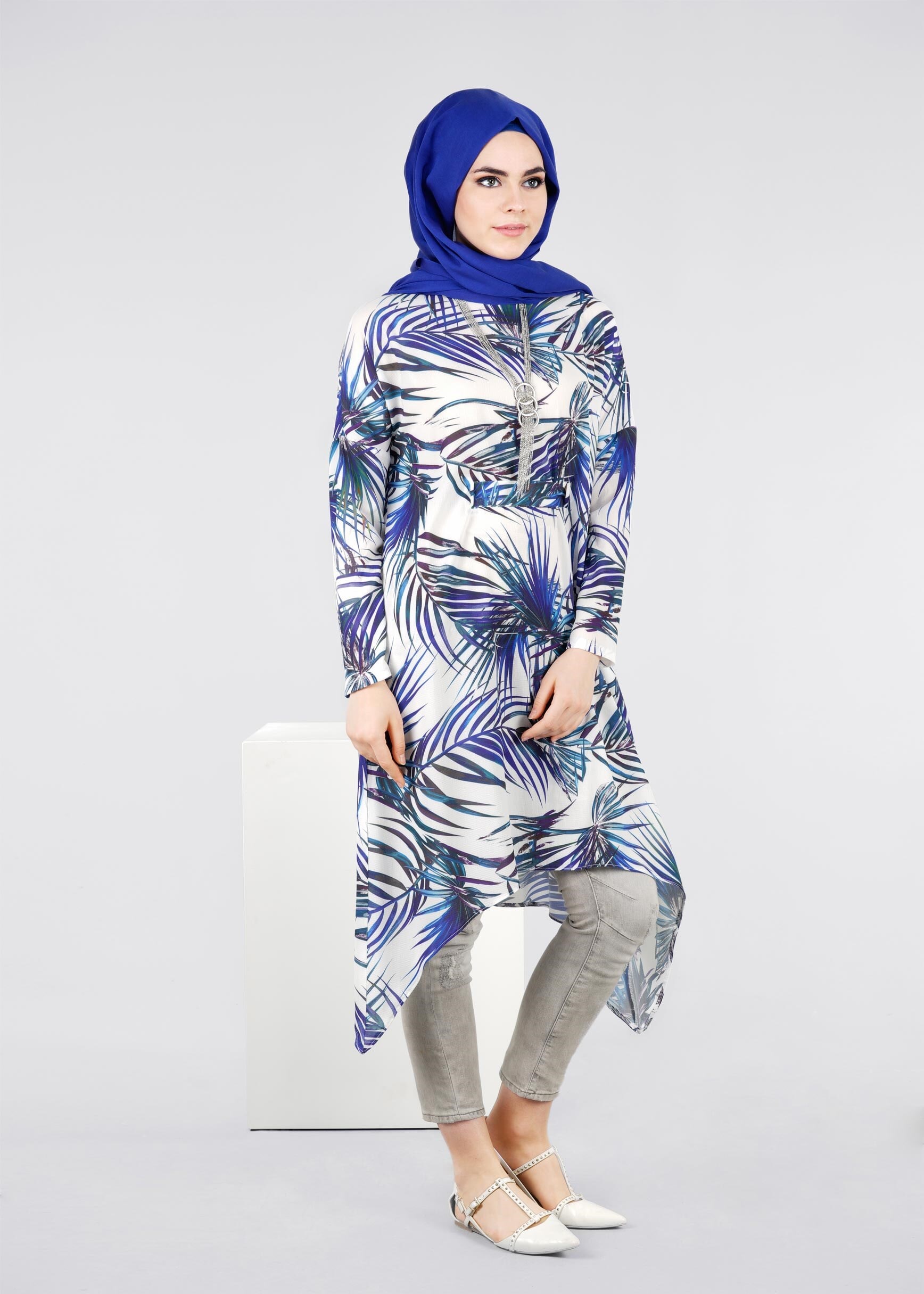 Tesettür giyim LACİVERT 4083 KOBE 23162 TUNİK 38/44 TEK40