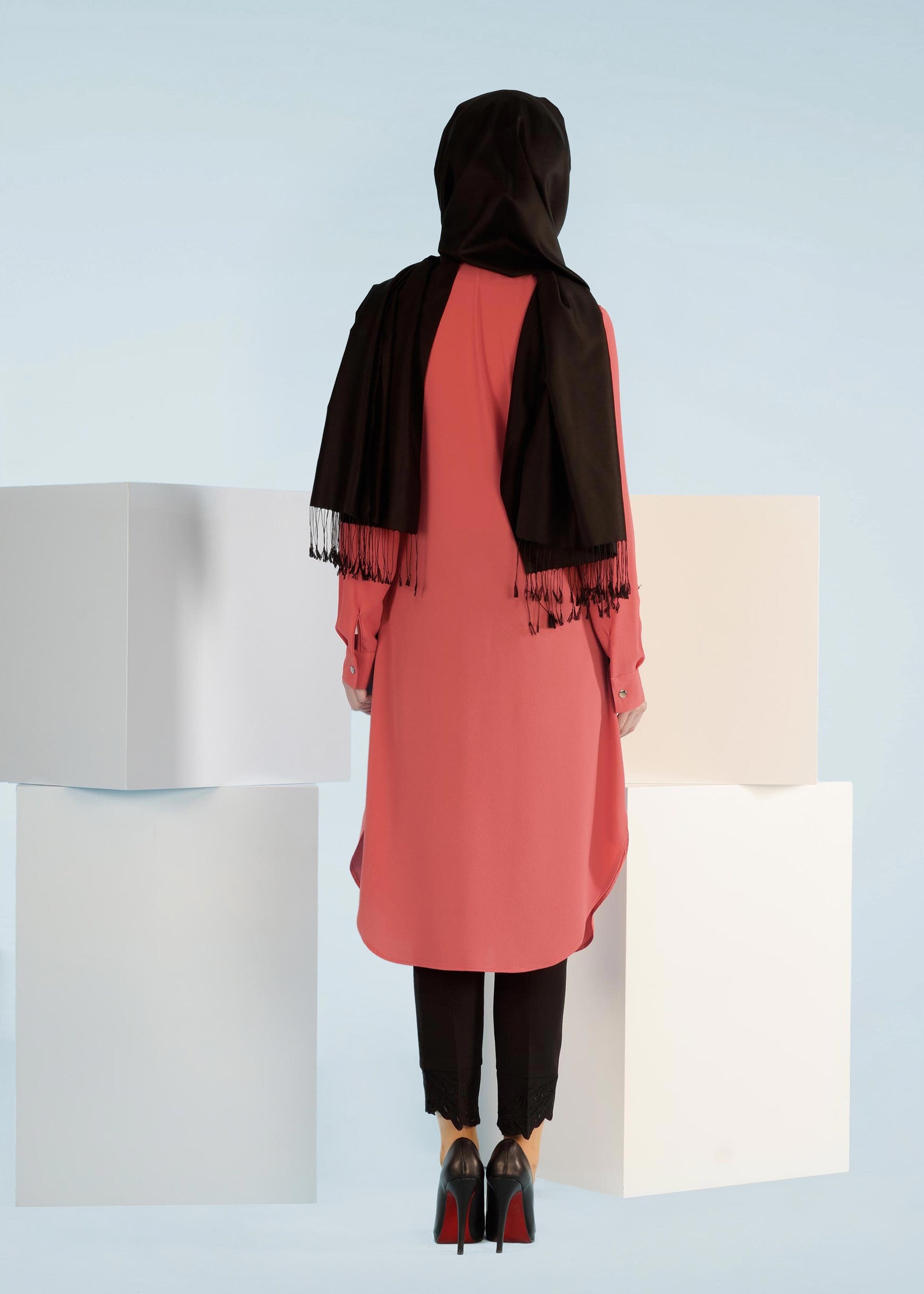 Tesettür giyim MERCAN 4084 NİŞANTAŞI TESETTÜR TUNİK 38/44 TEK40