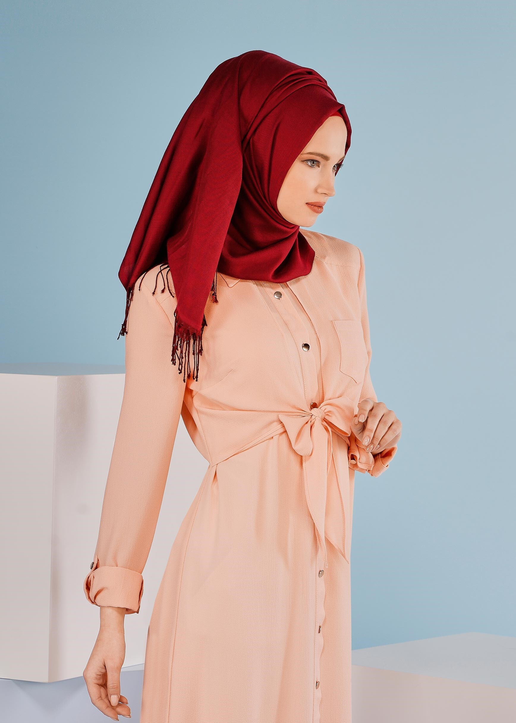 Tesettür giyim PUDRA 4084 NİŞANTAŞI TESETTÜR TUNİK 38/44 TEK40