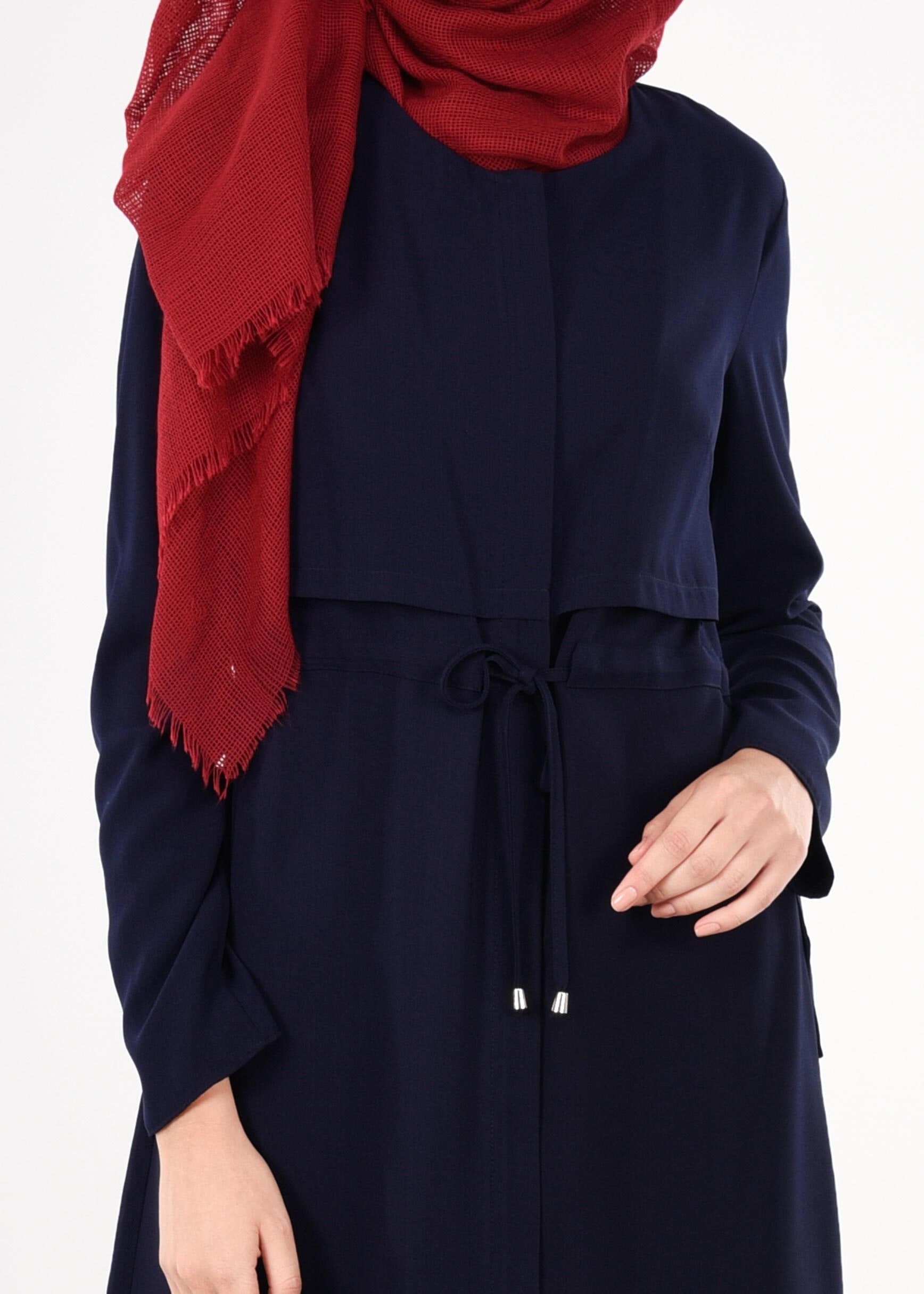 Tesettür giyim LACİVERT 4085 SUFLE TUNİK 36/44 TEK38-40