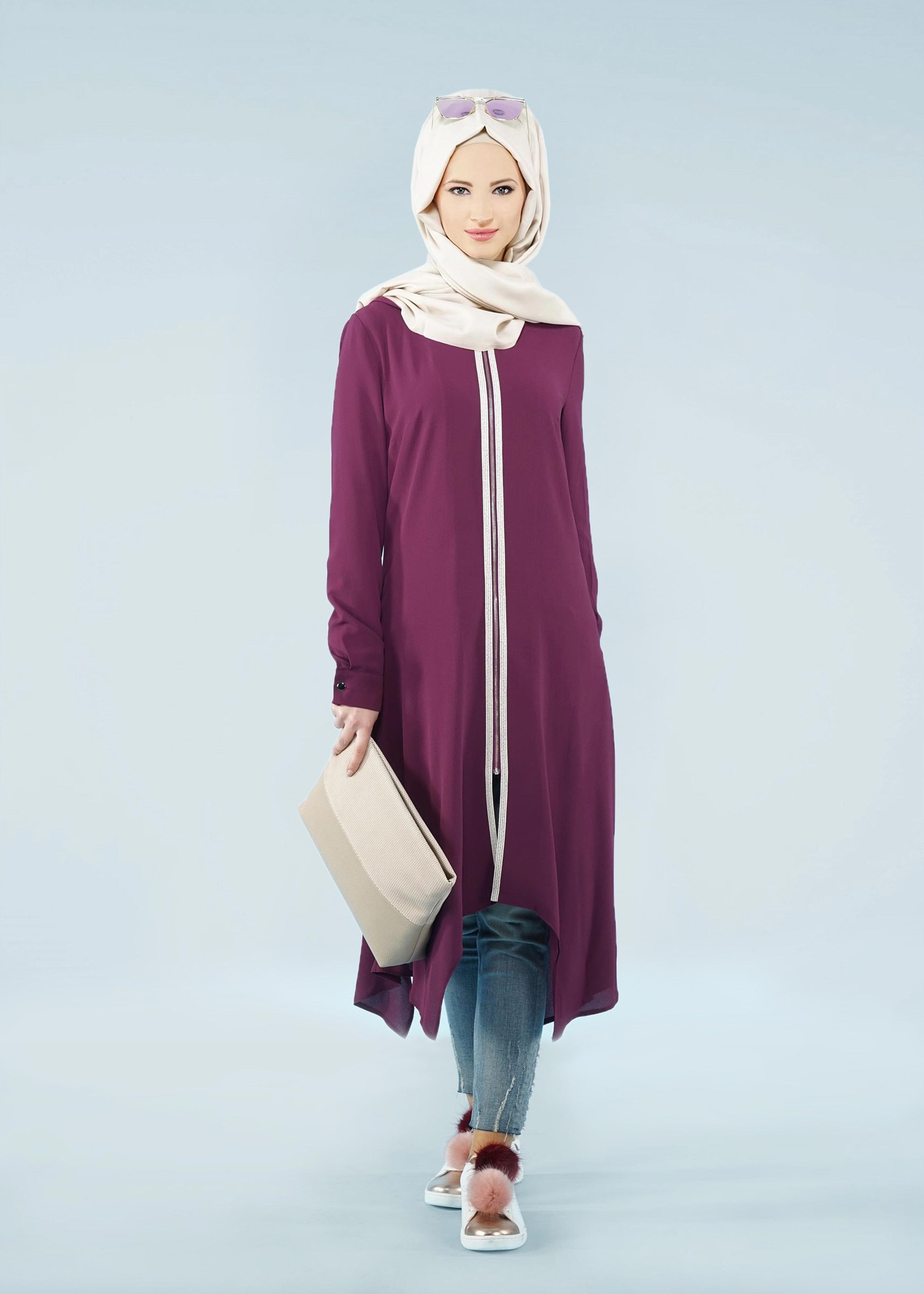 Tesettür giyim MÜRDÜM 4086 NİŞANTAŞI TUNİK 38/46 TEK40