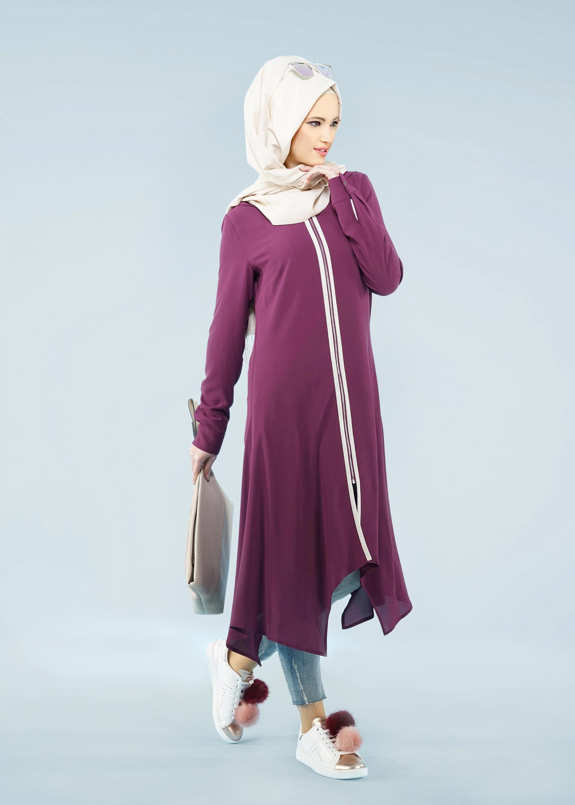 Tesettür giyim MÜRDÜM 4086 NİŞANTAŞI TUNİK 38/46 TEK40