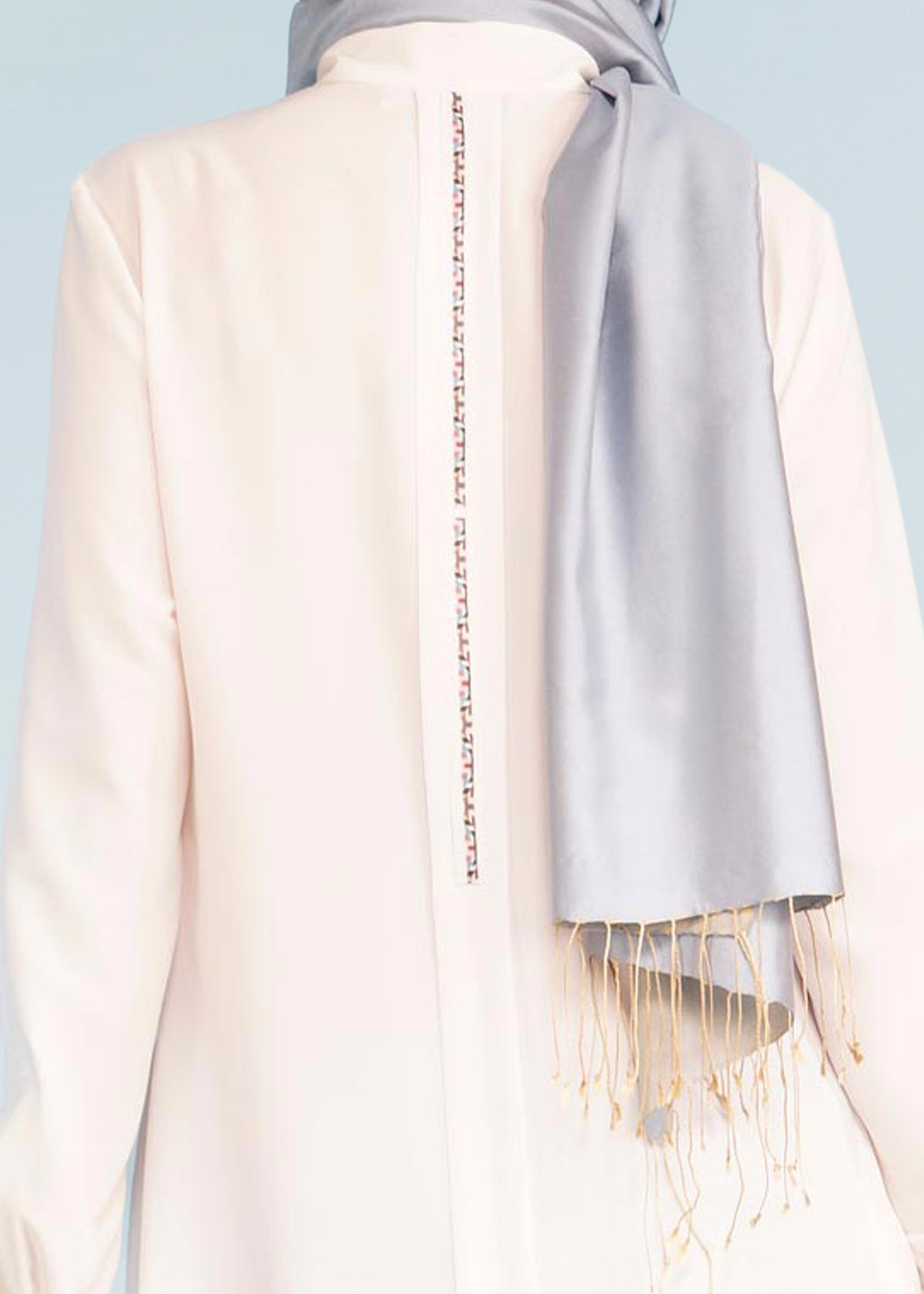 Tesettür giyim BEYAZ 4087 CRİSS TESETTÜR TUNİK 38/46 TEK38-36