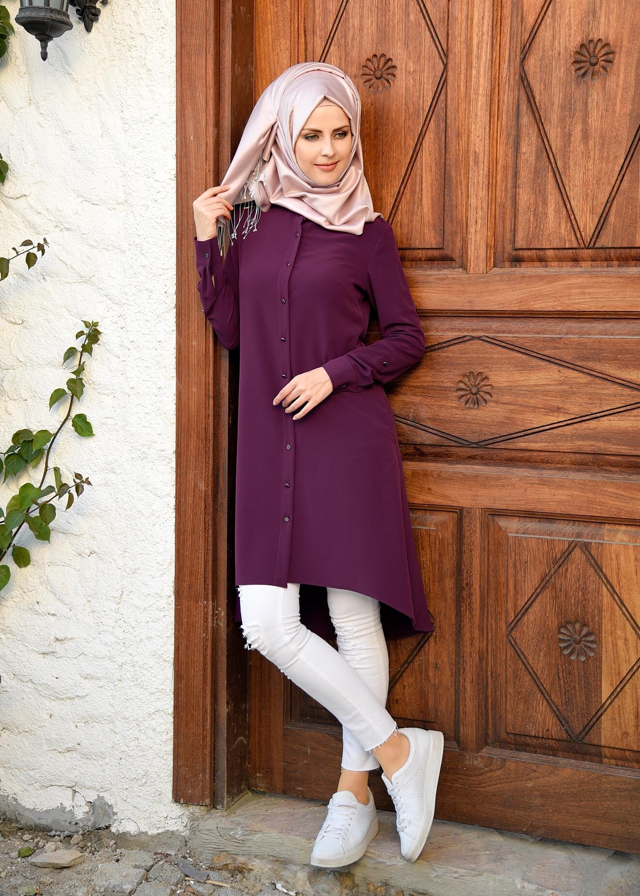 Tesettür giyim MOR 4087 CRİSS TESETTÜR TUNİK 38/46 TEK38-36