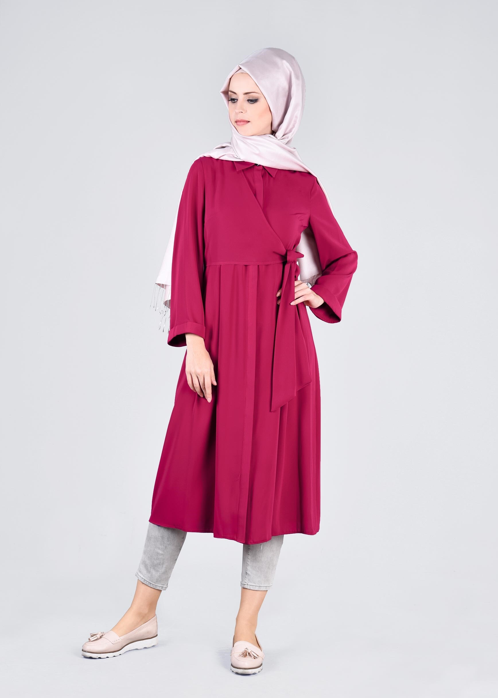 Tesettür giyim FUŞYA 4088 NEW ALYA TUNİK 38/44 TEK40