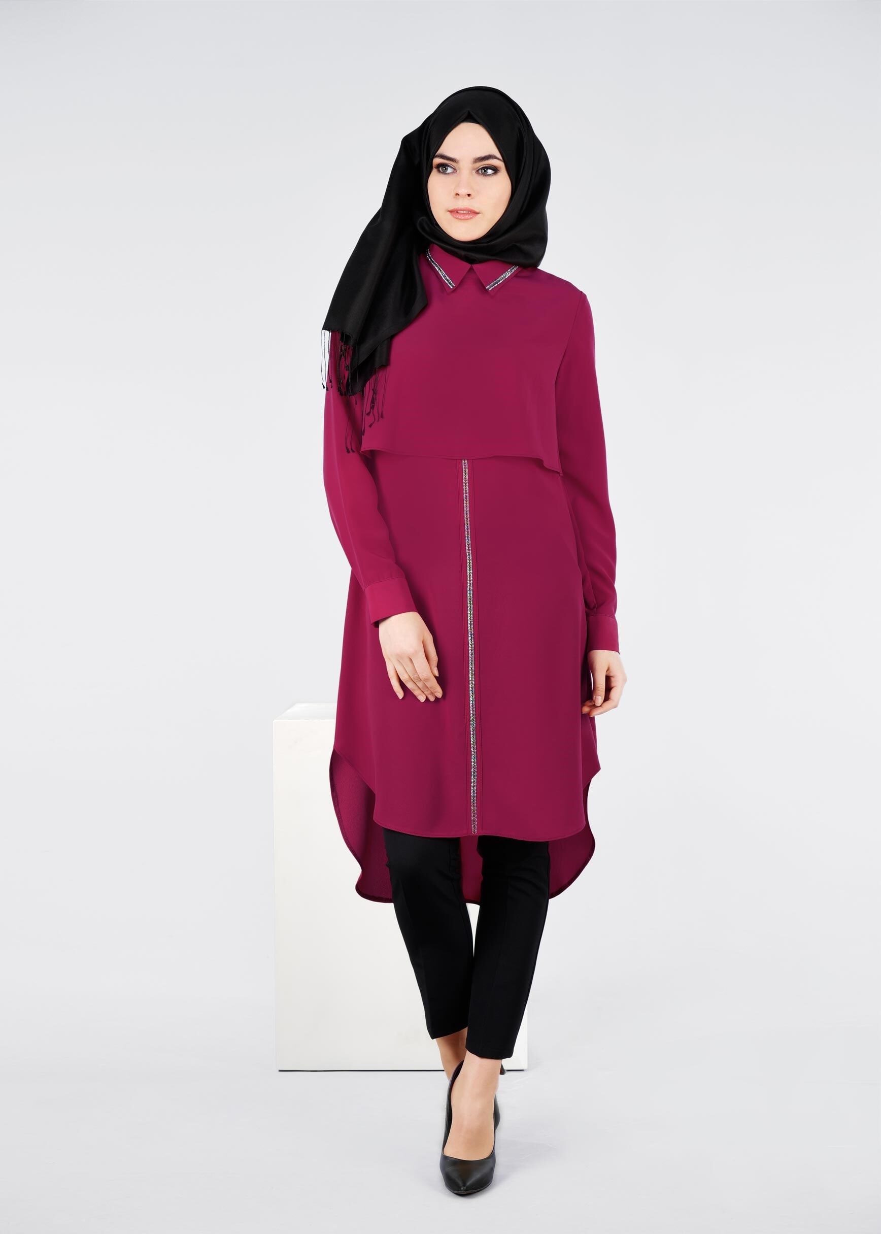 Tesettür giyim MÜRDÜM 4089 NEW LOREN TUNİK 38/44 TEK40