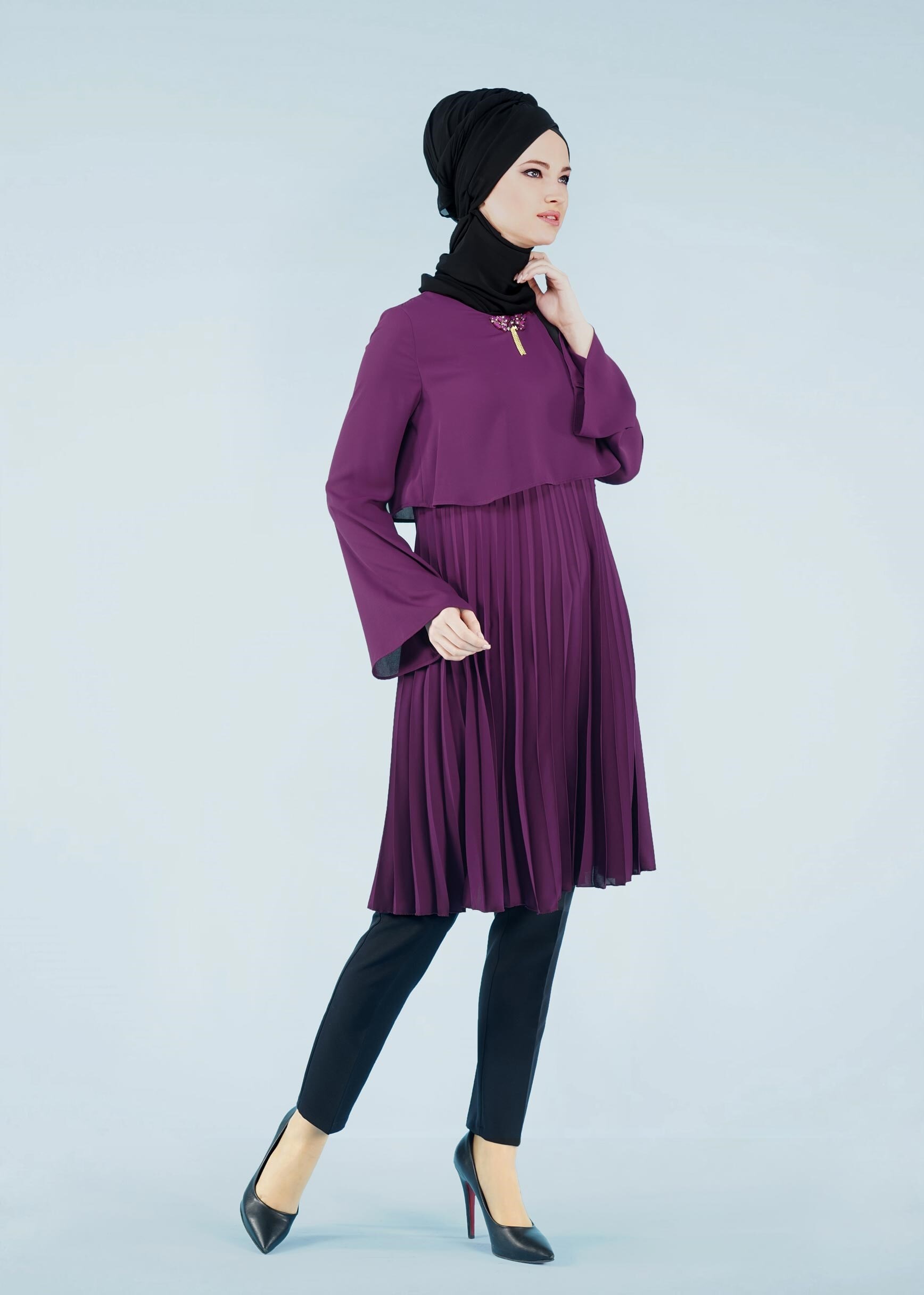 Tesettür giyim MÜRDÜM 4092 ESİNTİ TUNİK 36/42 TEK38