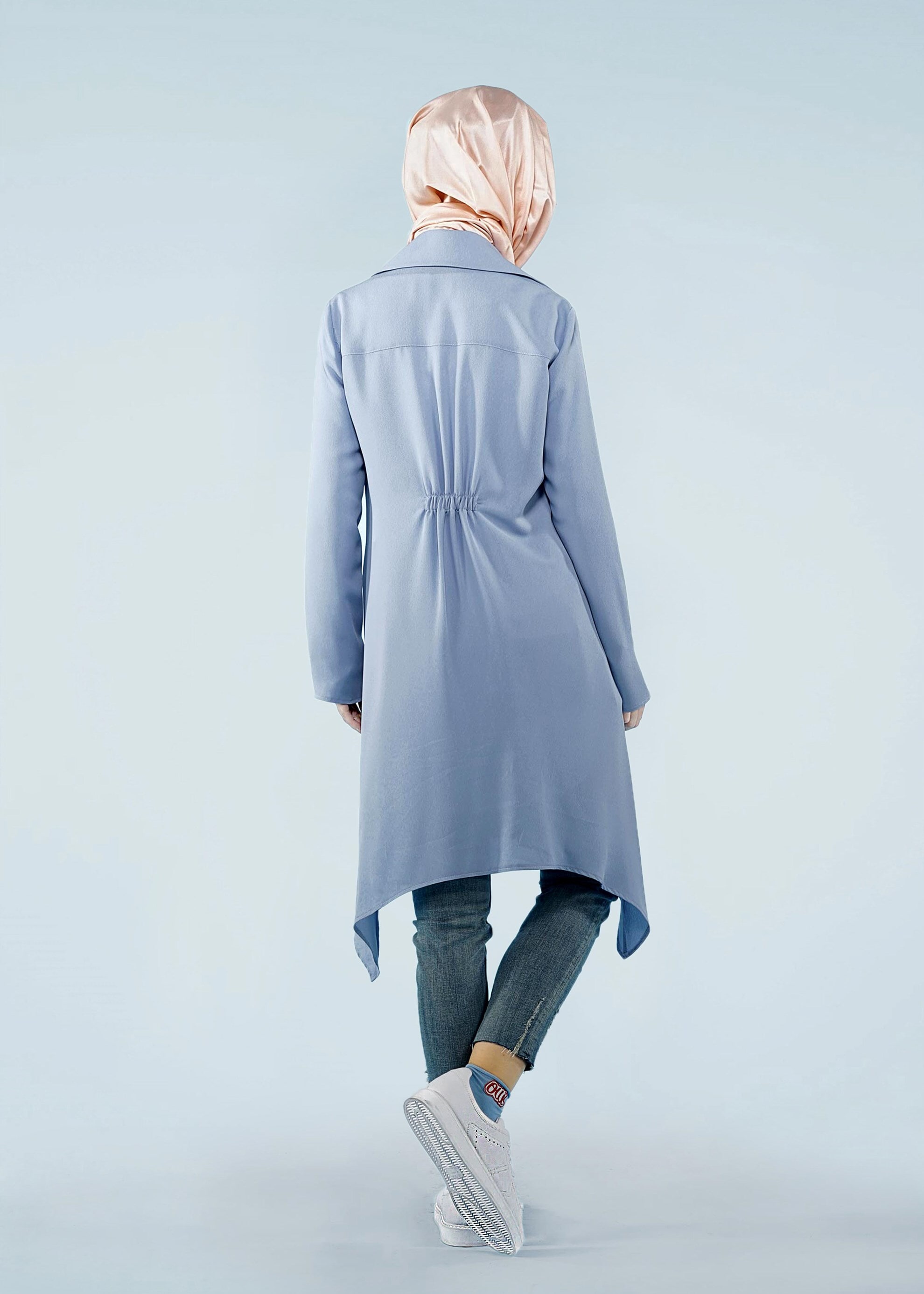 Tesettür giyim MAVİ 4099 NEW PERA TUNİK 38/46 TEK36