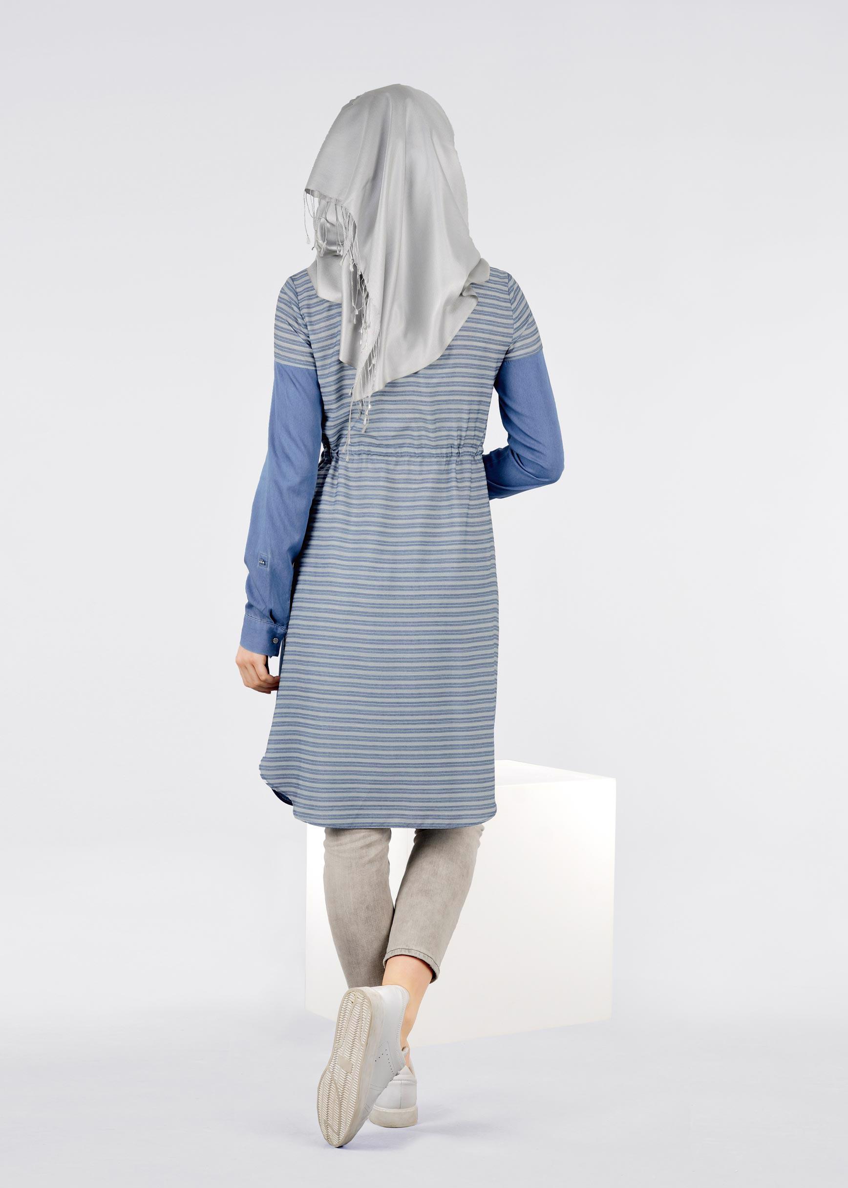 Tesettür giyim MAVİ 4110 ROSA 11355 TUNİK 36/44(38-40) TEK42