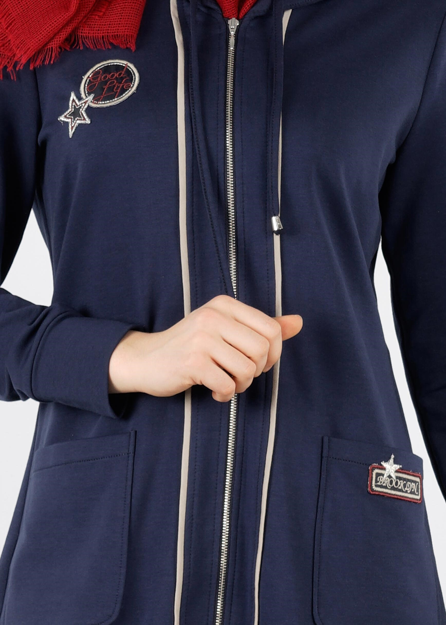 Tesettür giyim LACİVERT 4116 HİLDA TESETTÜR EŞOFMAN TUNİK 38/46