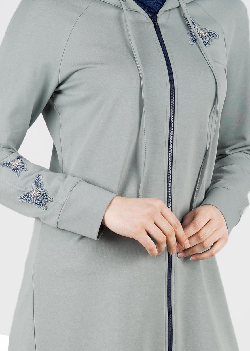 Tesettür giyim MAVİ 4118 HİLDA TESETTÜR EŞOFMAN TUNİK 36/44