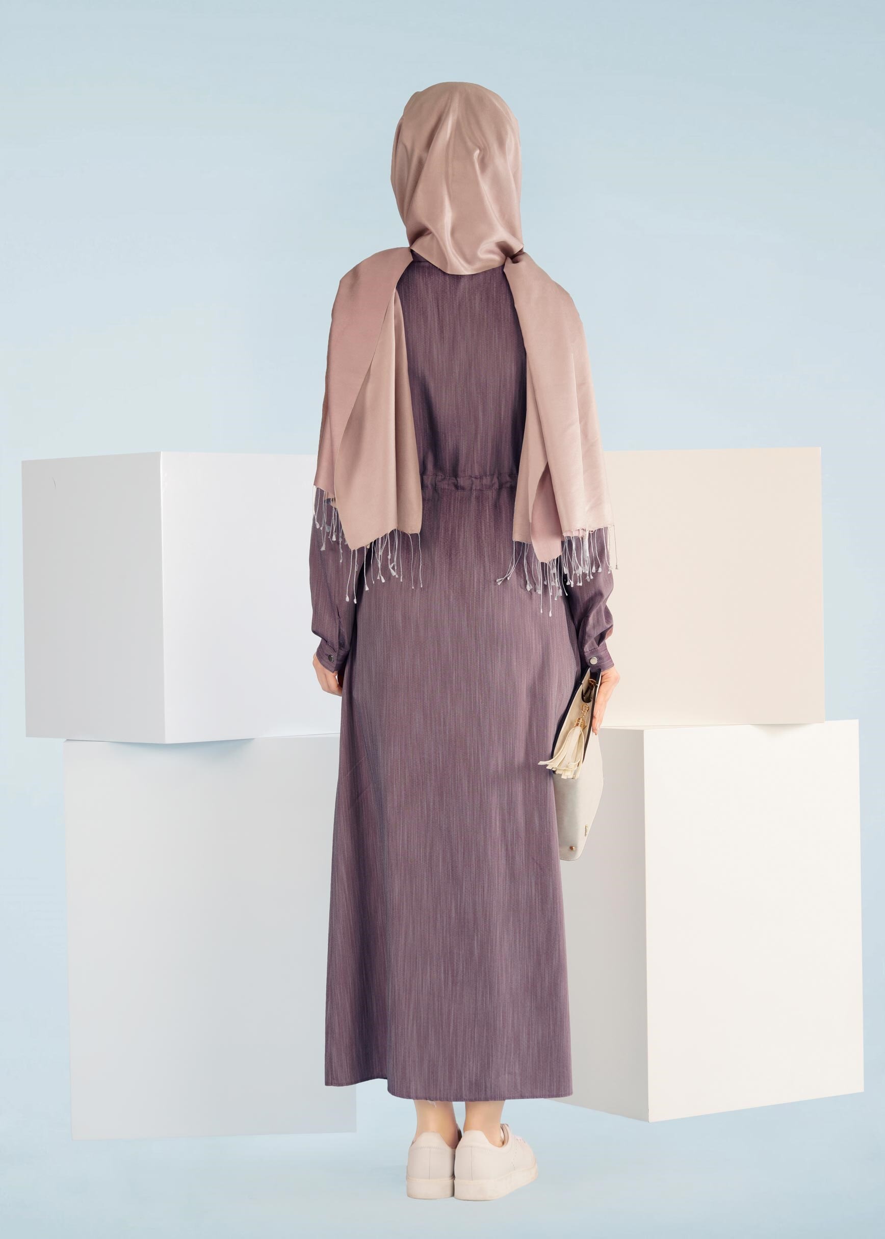 Tesettür giyim MÜRDÜM 4155 17580 TENCEL TUNİK 38/48 TEK40