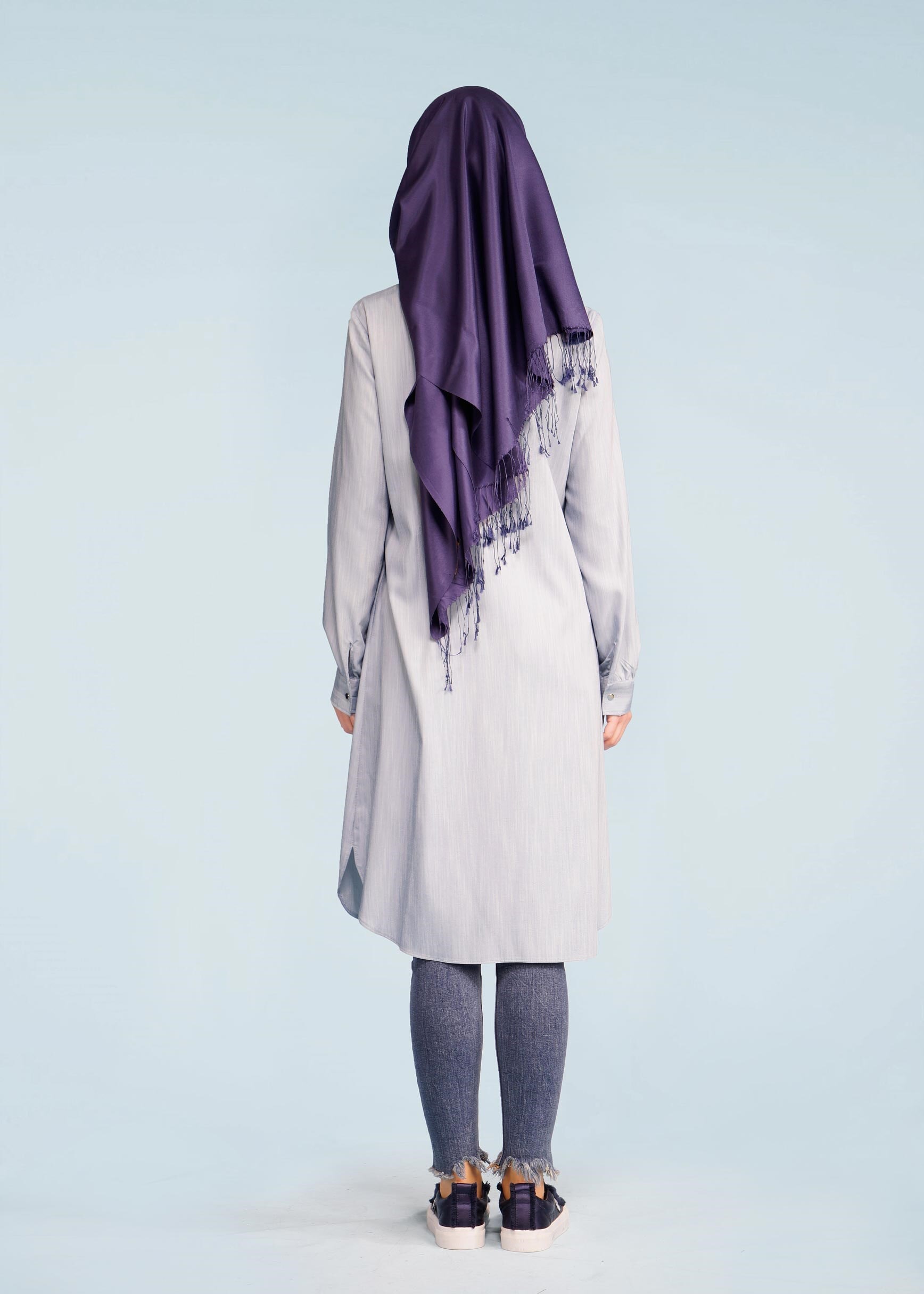 Tesettür giyim MAVİ 4156 17580 TUNİK 40/48 TEK38