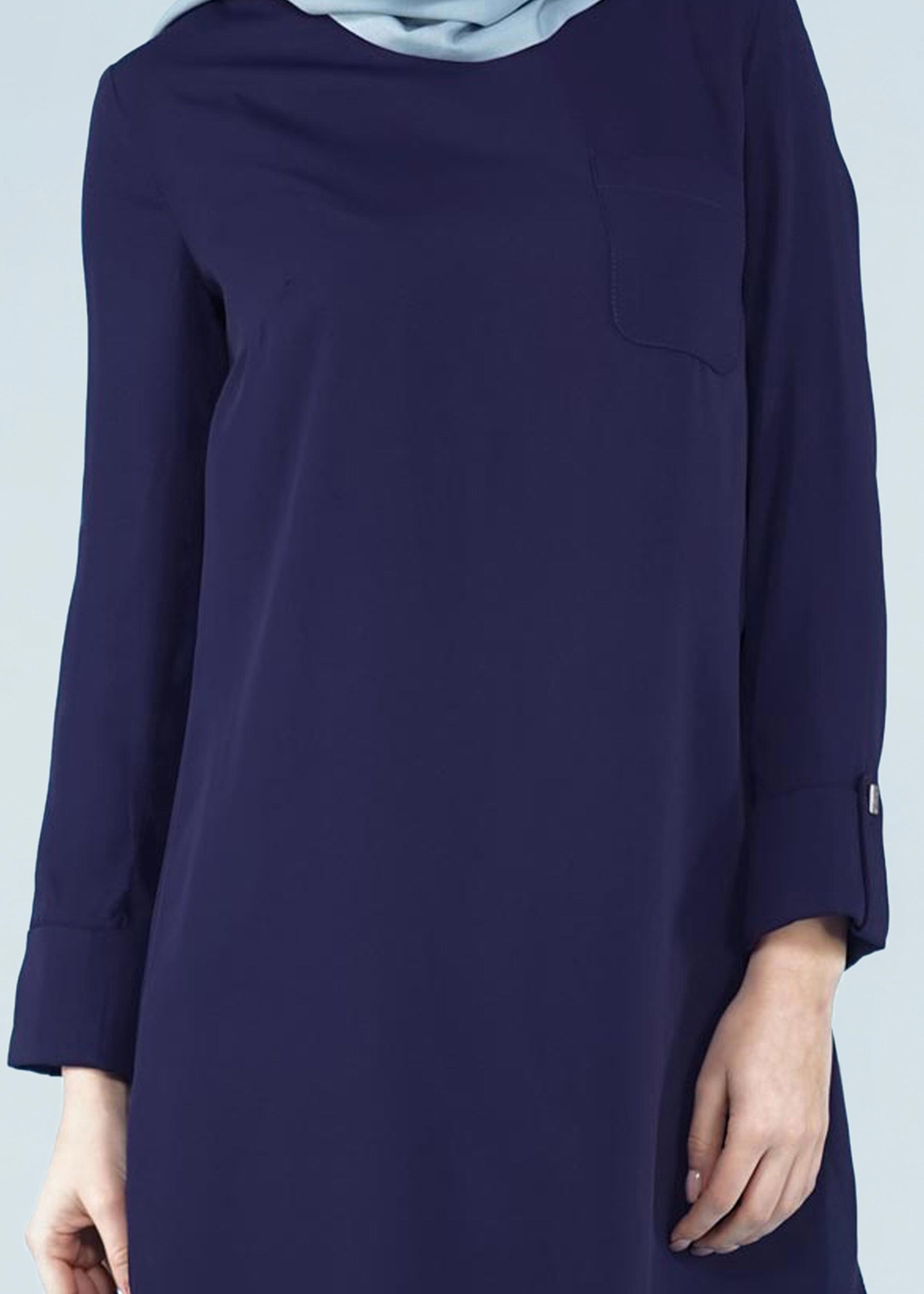 Tesettür giyim LACİVERT 4174 6277 TUNİK 38/46 TEK40