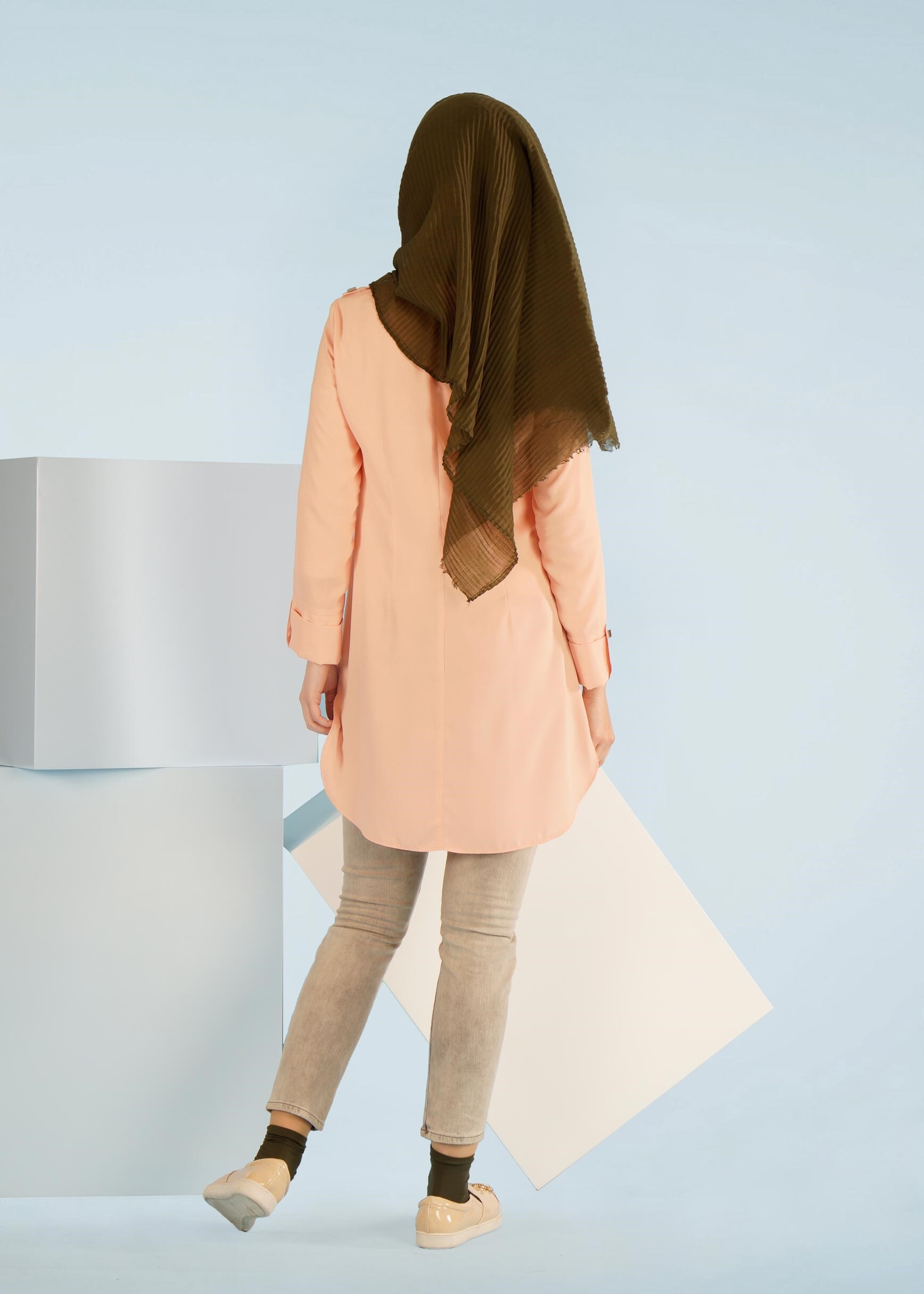 Tesettür giyim PUDRA 4174 6277 TUNİK 38/46 TEK40