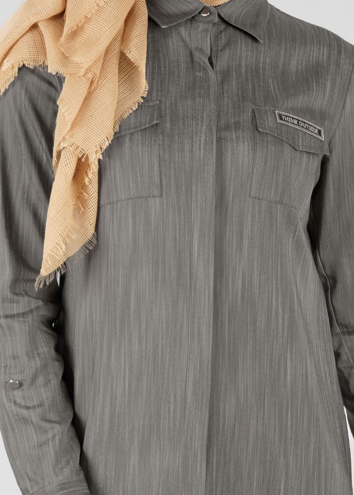 Tesettür giyim HAKİ 4205 17580 TESETTÜR TUNİK 38/46 TEK40