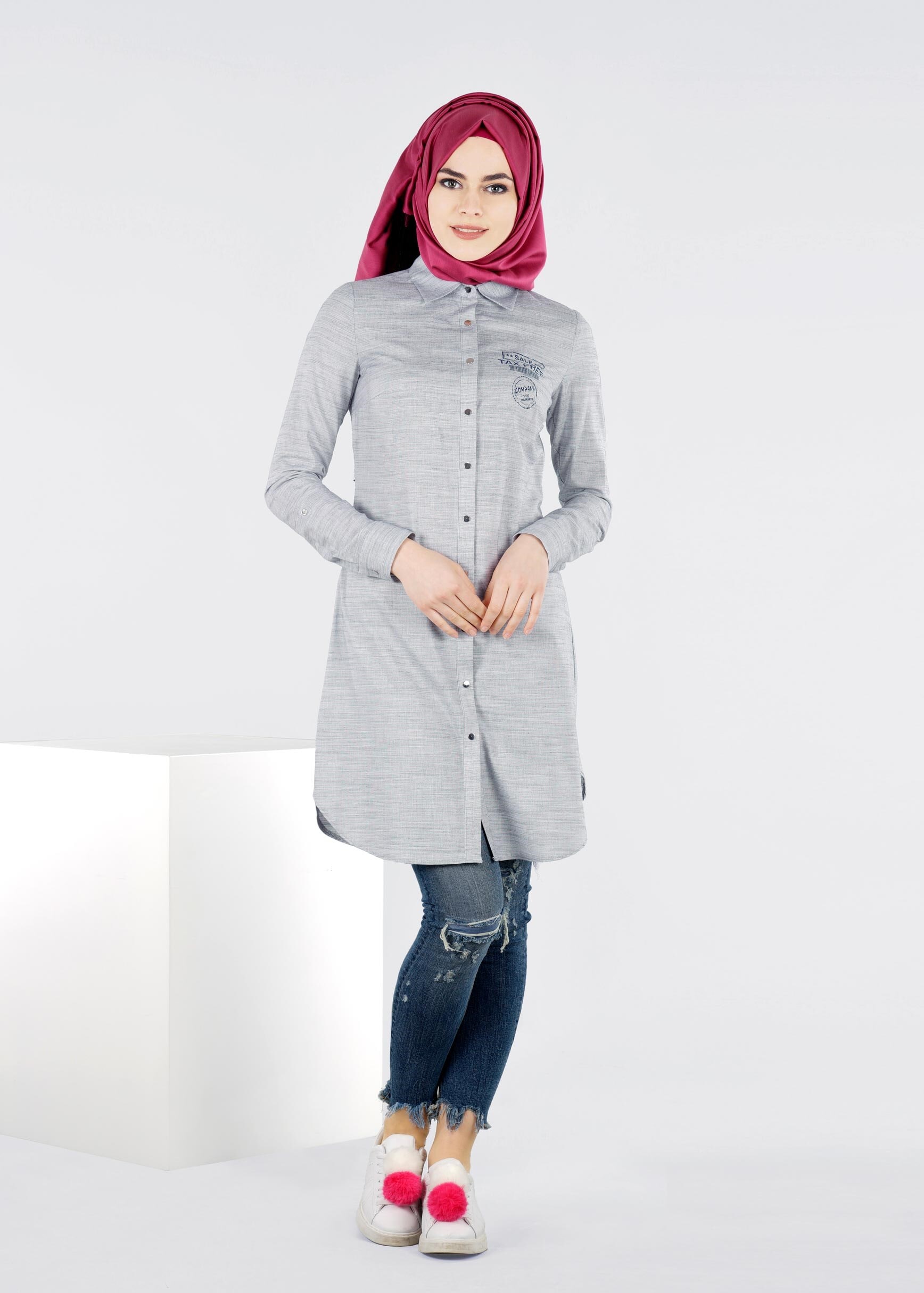 Tesettür giyim LACİVERT 4209 2800 TUNİK 36/44(38-40) TEK42