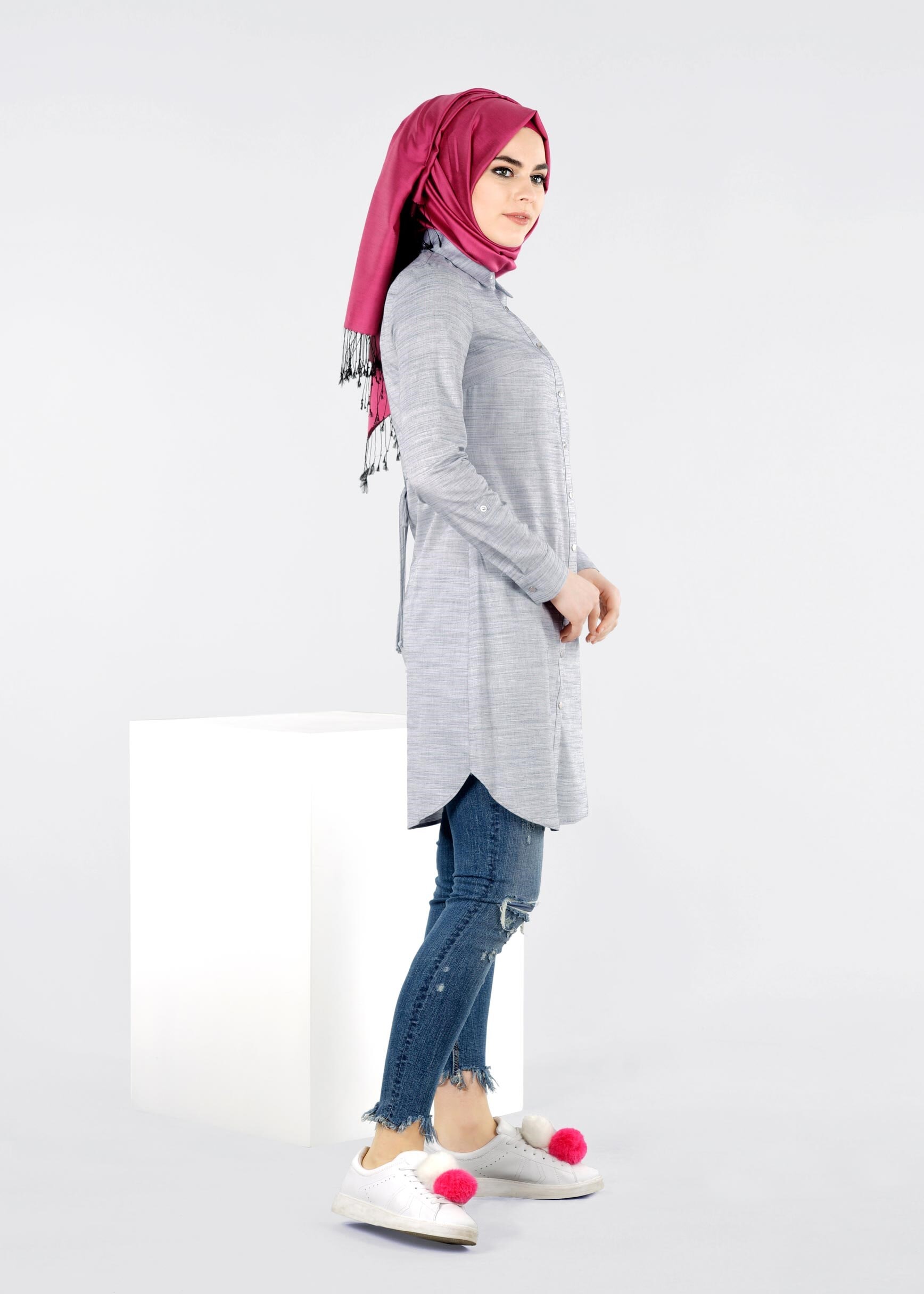 Tesettür giyim LACİVERT 4209 2800 TUNİK 36/44(38-40) TEK42