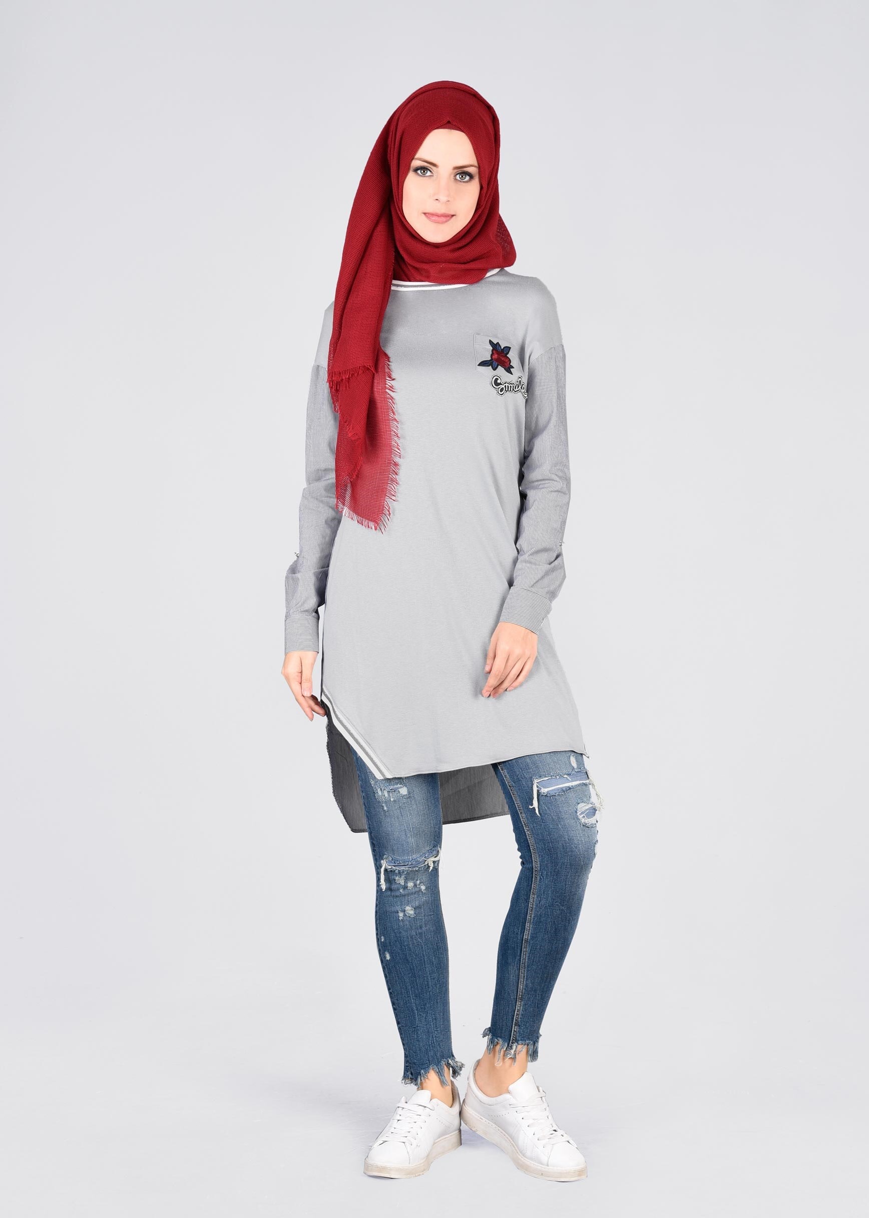 Tesettür giyim LACİVERT 4220 1407 TUNİK 36/42 TEK38