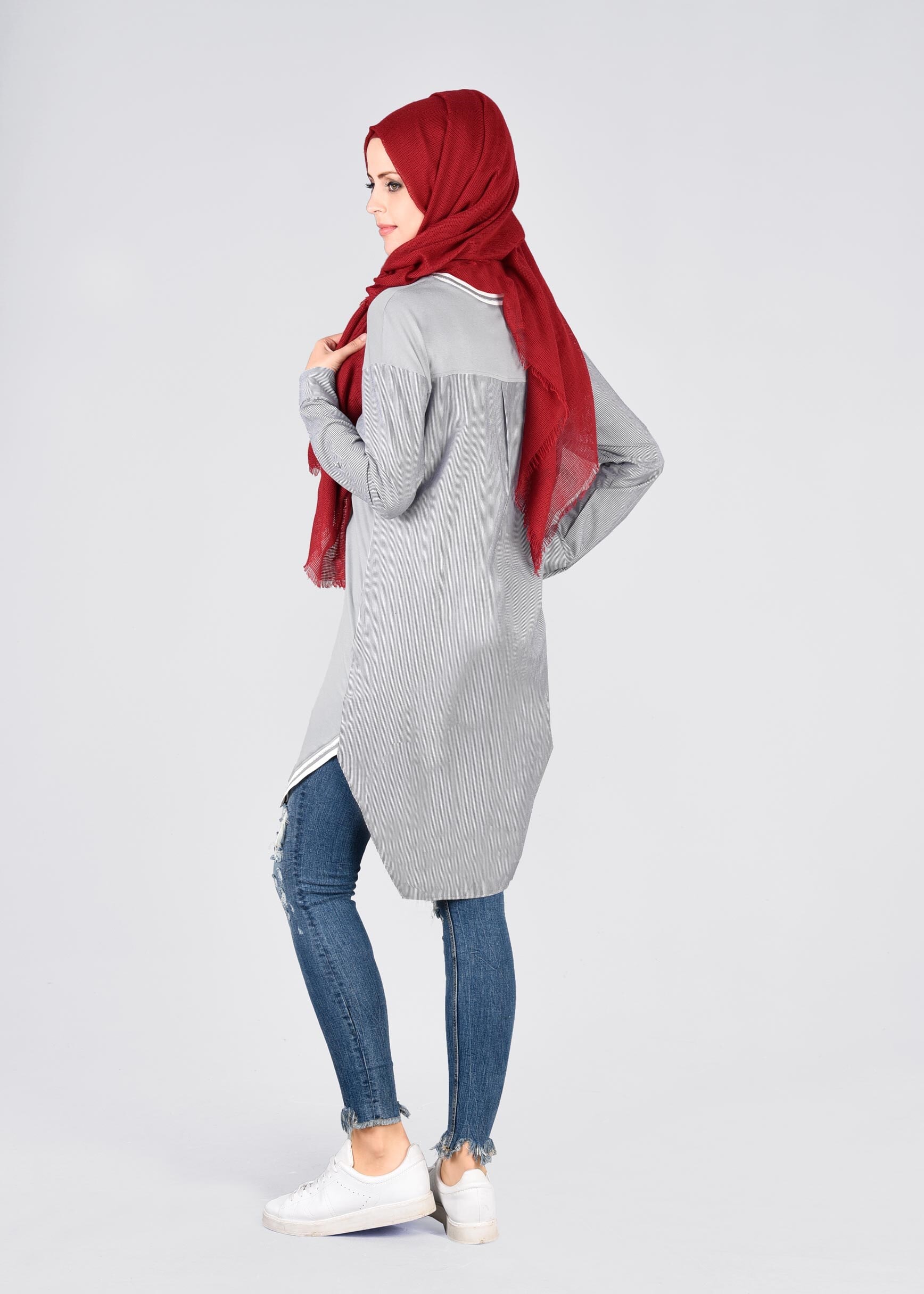 Tesettür giyim LACİVERT 4220 1407 TUNİK 36/42 TEK38