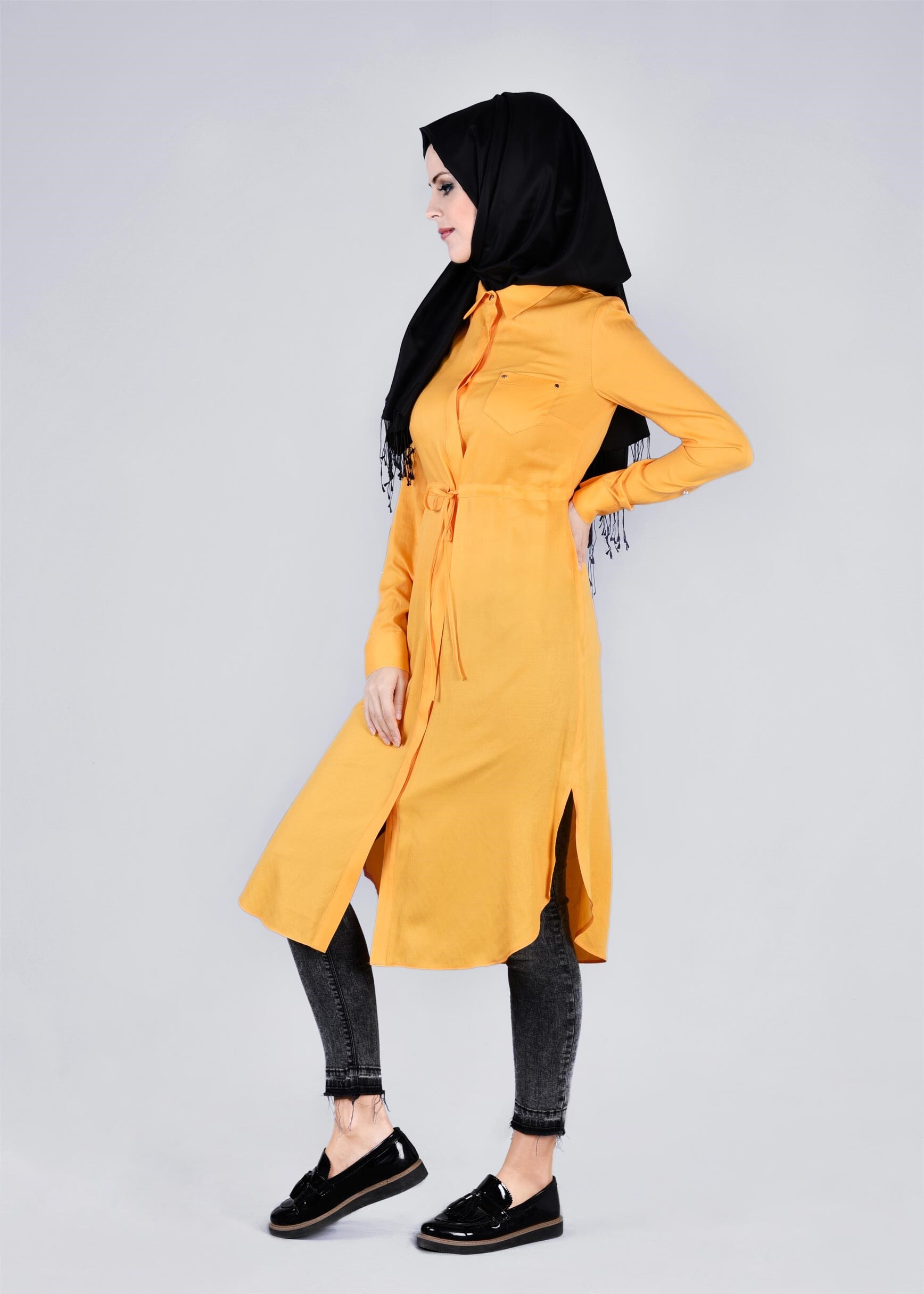Tesettür giyim SARI 4226 EGZOTİK 6823 TUNİK 36/44 TEK38