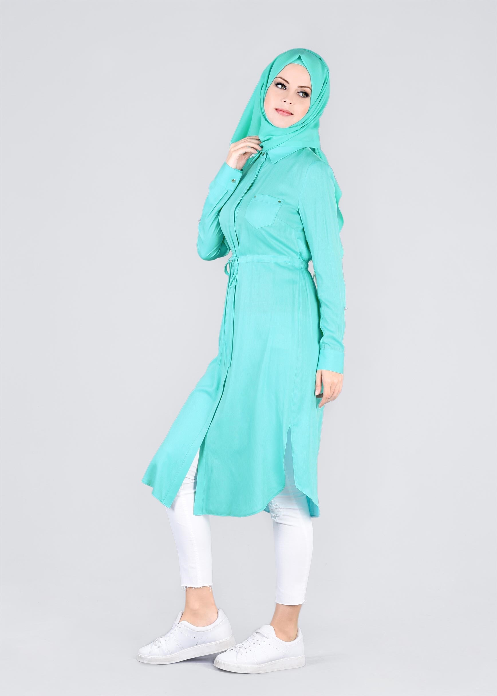 Tesettür giyim YEŞİL 4226 EGZOTİK 6823 TUNİK 36/44 TEK38