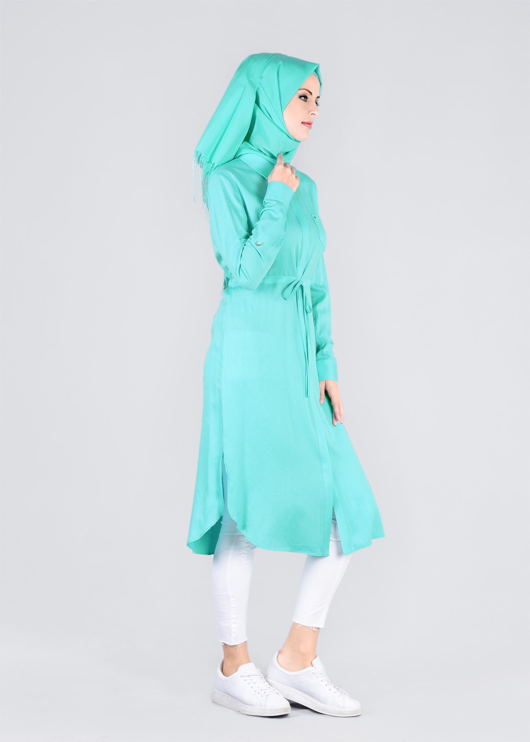 Tesettür giyim YEŞİL 4226 EGZOTİK 6823 TUNİK 36/44 TEK38