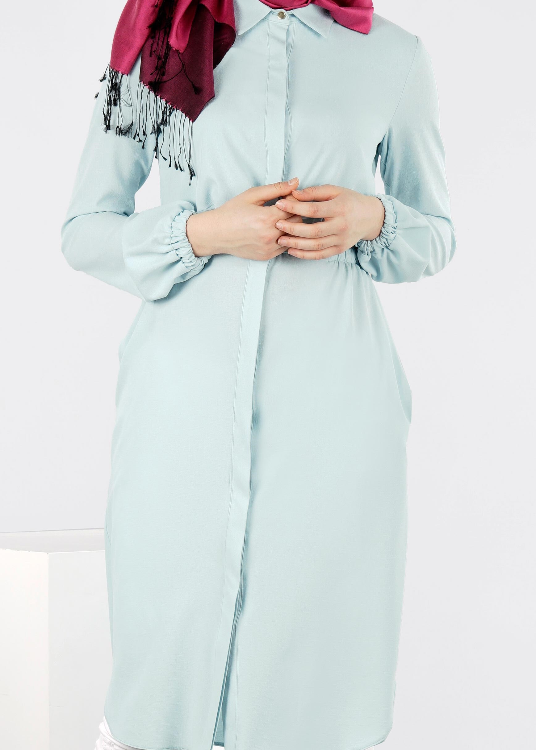 Tesettür giyim MAVİ 4227 ESTE 7446 TUNİK 36/44 TEK38