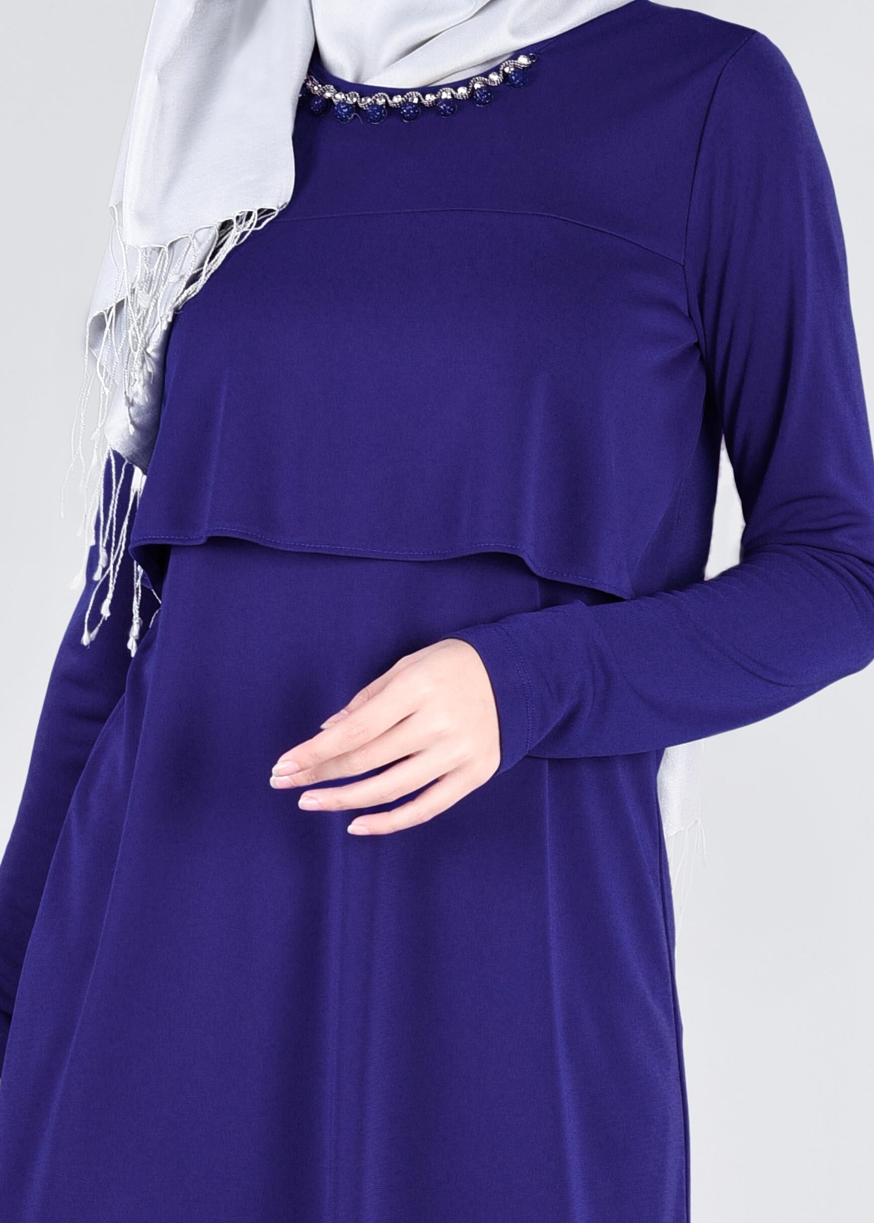 Tesettür giyim LACİVERT 4248 ELSA TUNİK 38/44