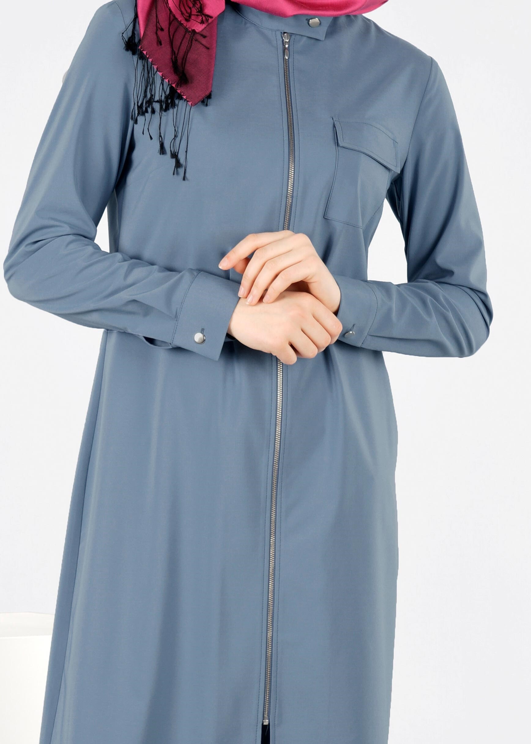 Tesettür giyim MAVİ 4264 ELETA 43363 TESETTÜR TUNİK 38/46 TEK40