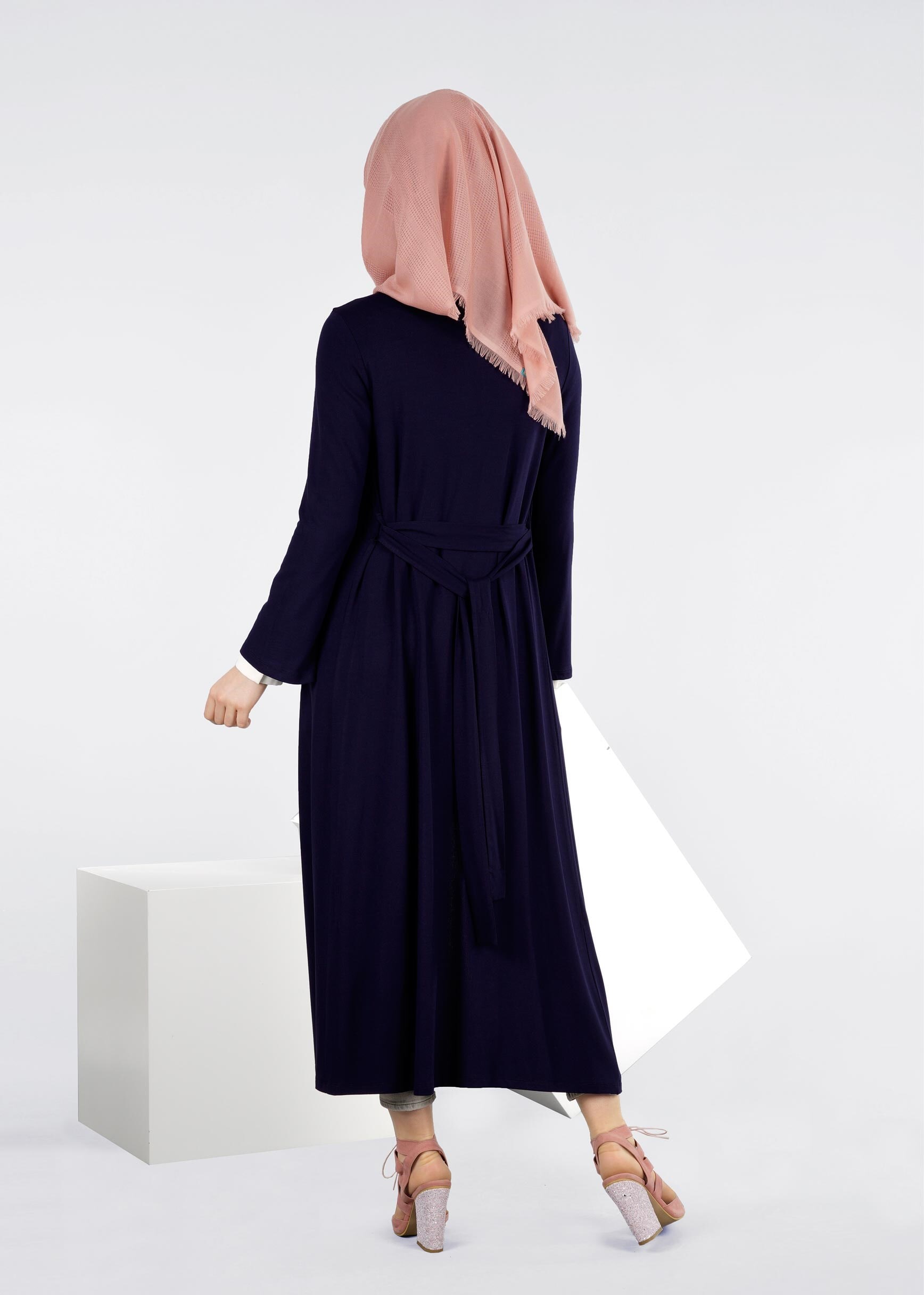 Tesettür giyim LACİVERT 4269 İLAYDA ÖRME TUNİK 38/46 TEK40