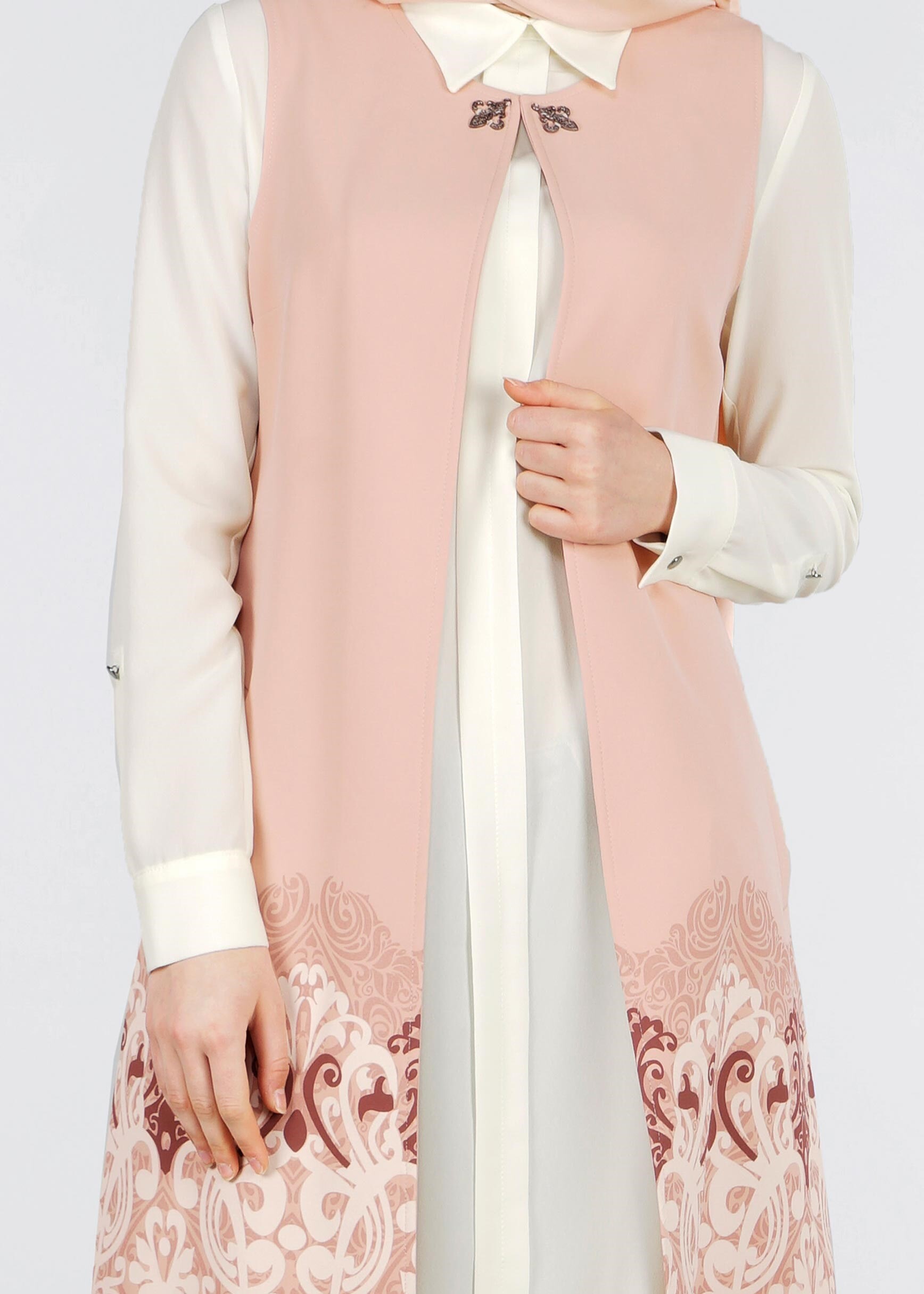 Tesettür giyim PUDRA 4278 ZADE 2&prime;Lİ TUNİK 38/46 TEK40