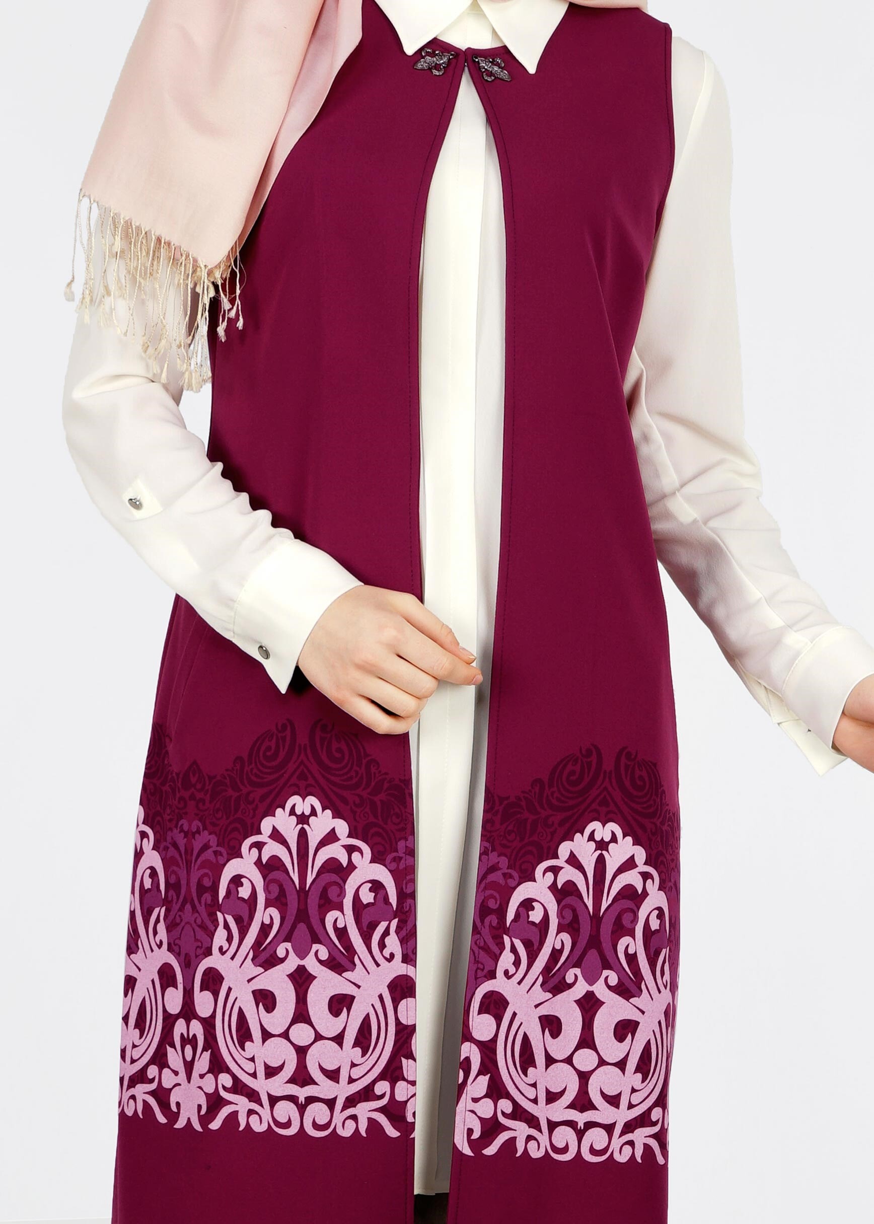 Tesettür giyim MOR 4278 ZADE 2&prime;Lİ TUNİK 38/46 TEK40