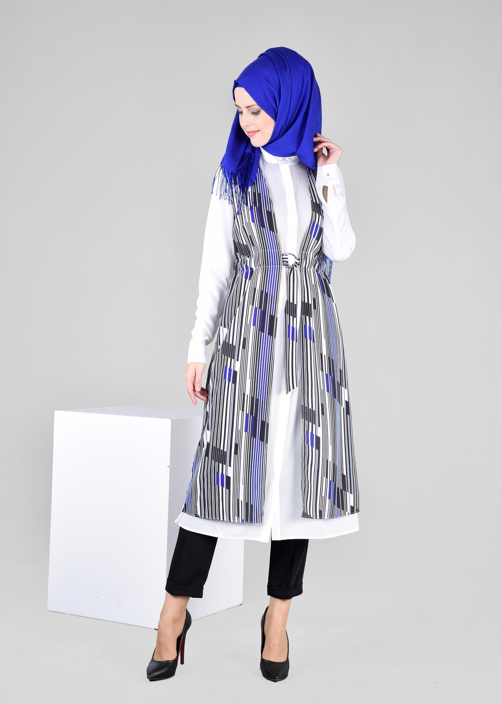 Tesettür giyim LACİVERT 4297 KOBE 5851 TUNİK 38/46 TEK40