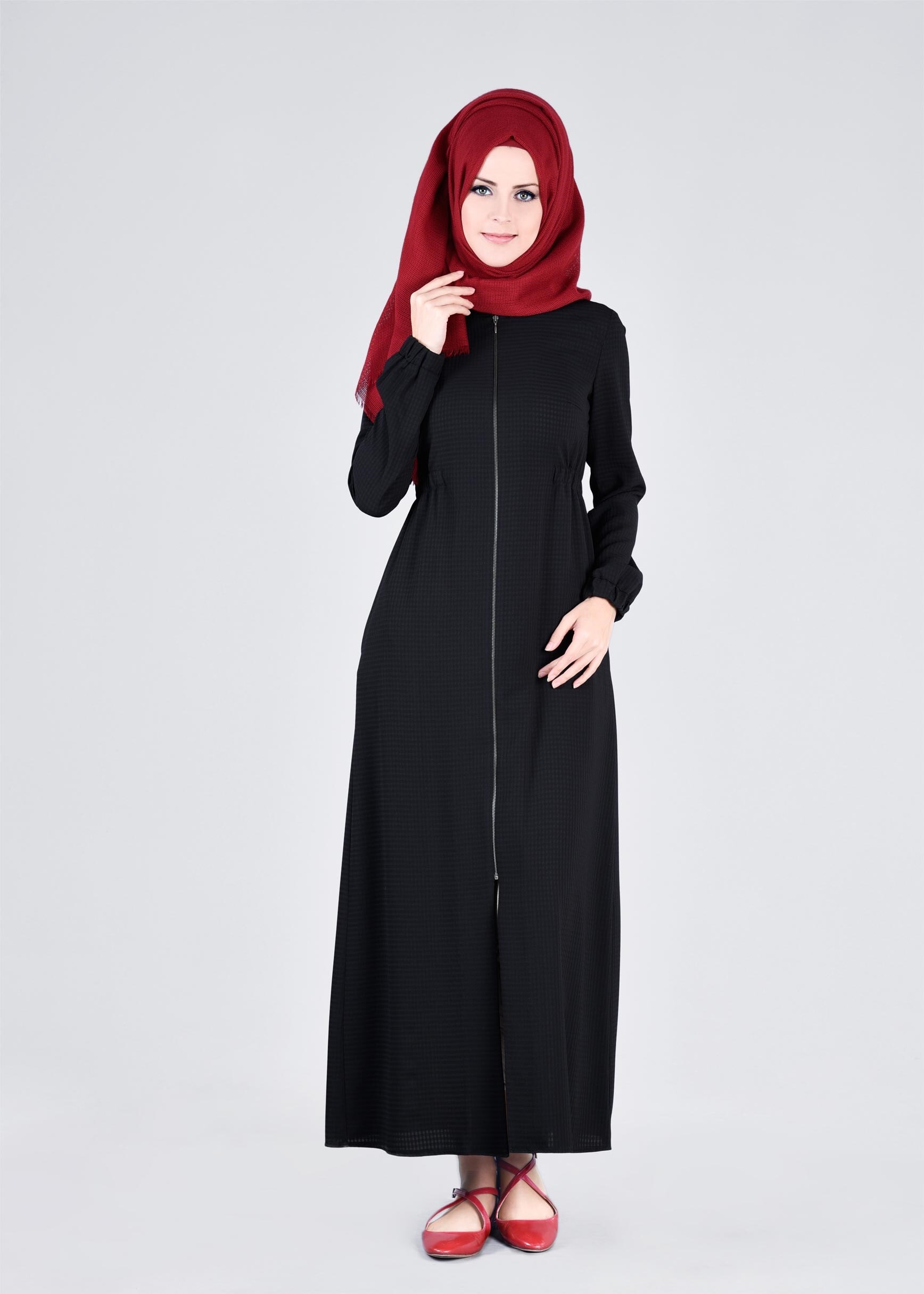 Tesettür giyim SİYAH 4306 UVERTUR TUNİK 38/44 TEK40