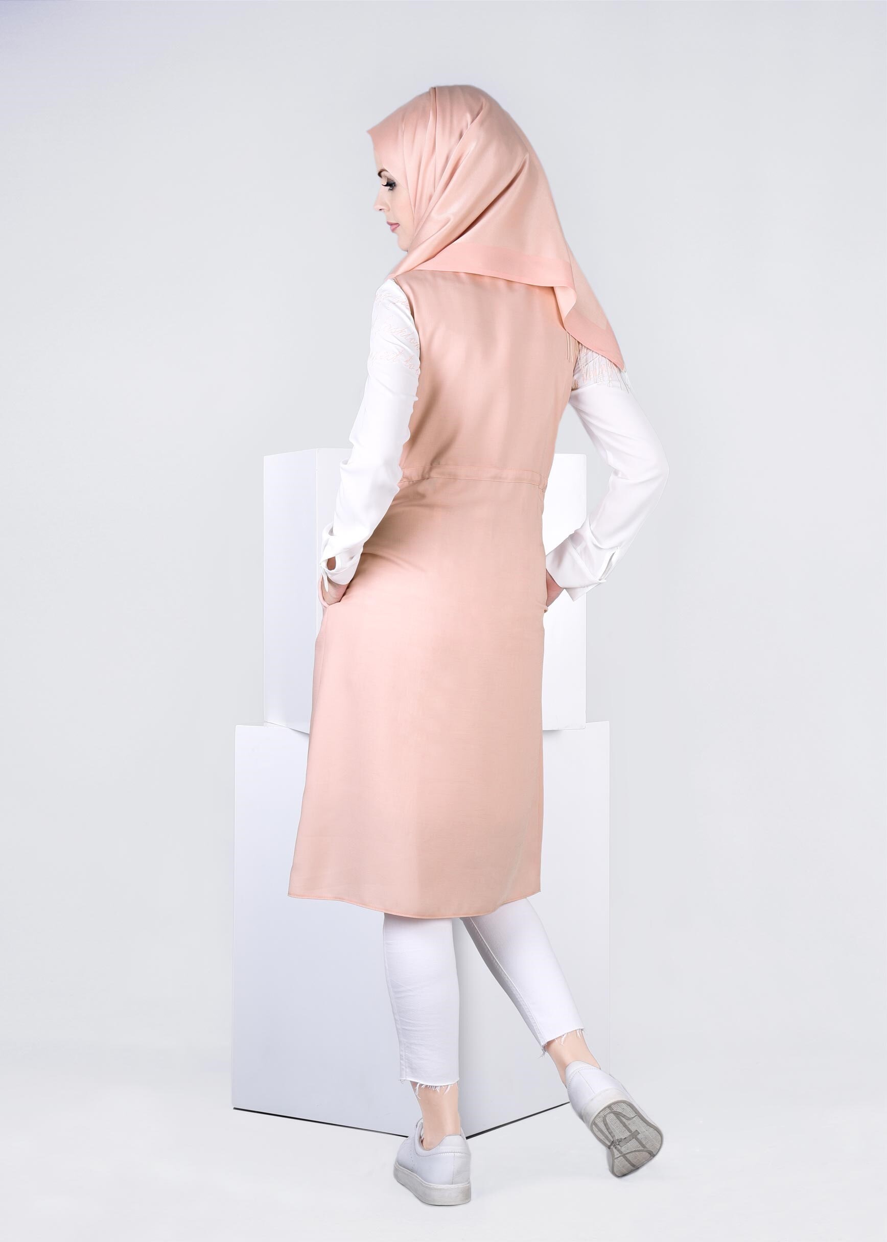 Tesettür giyim PUDRA 4312 YOGA 2&prime;Lİ TUNİK 38/46